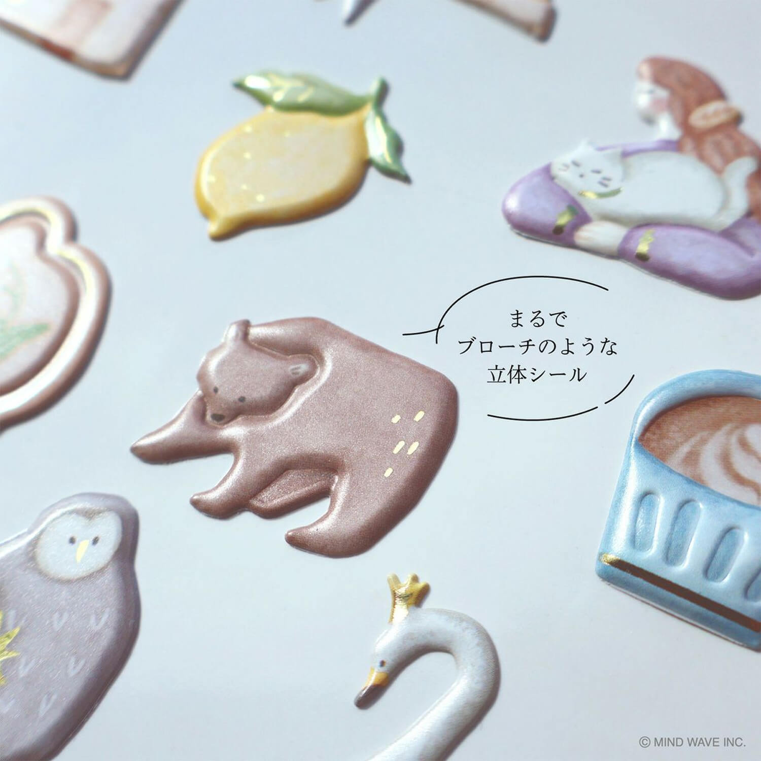Mind Wave 3D Little & Dear Sticker – Café