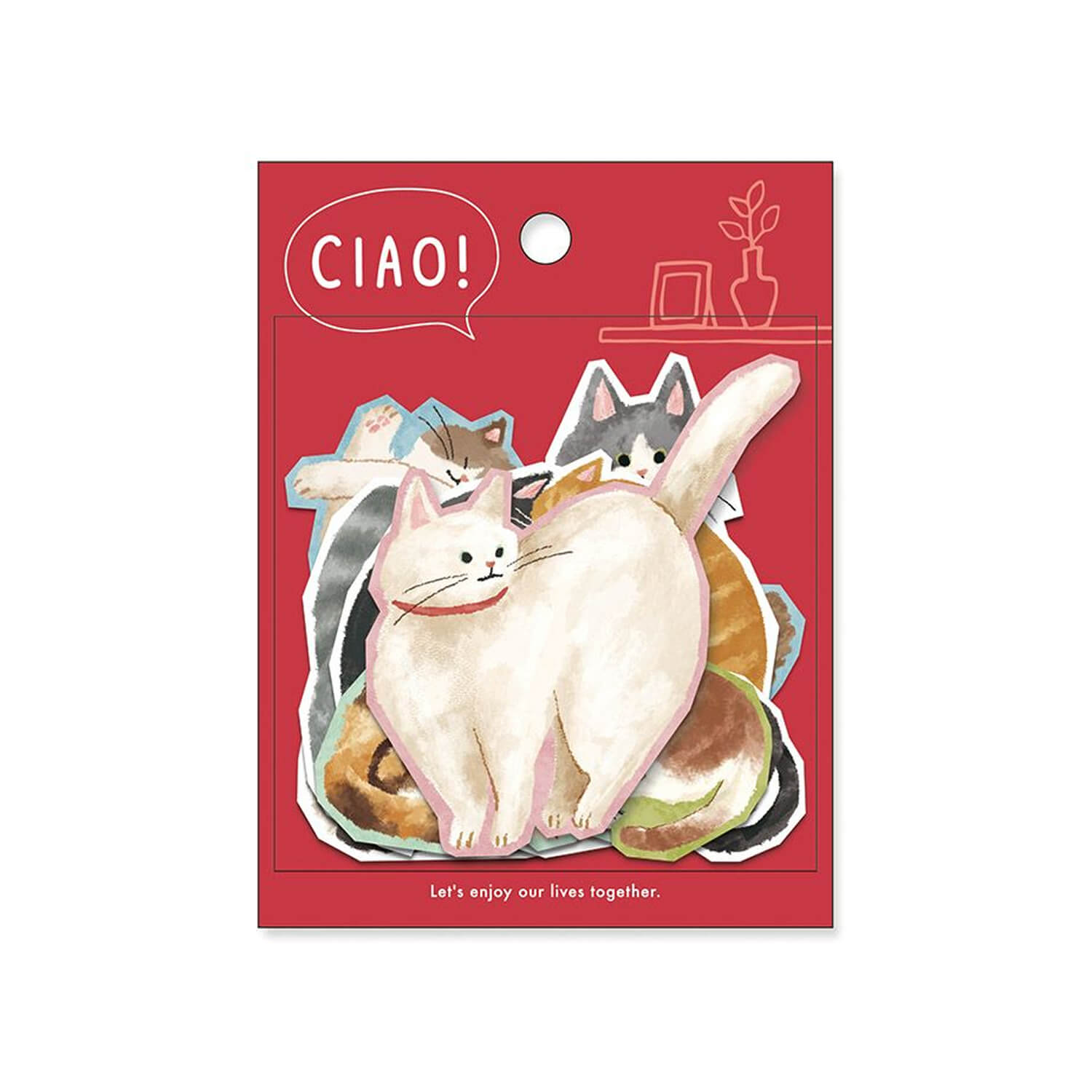 Mind Wave Ciao Flake Stickers – Cat
