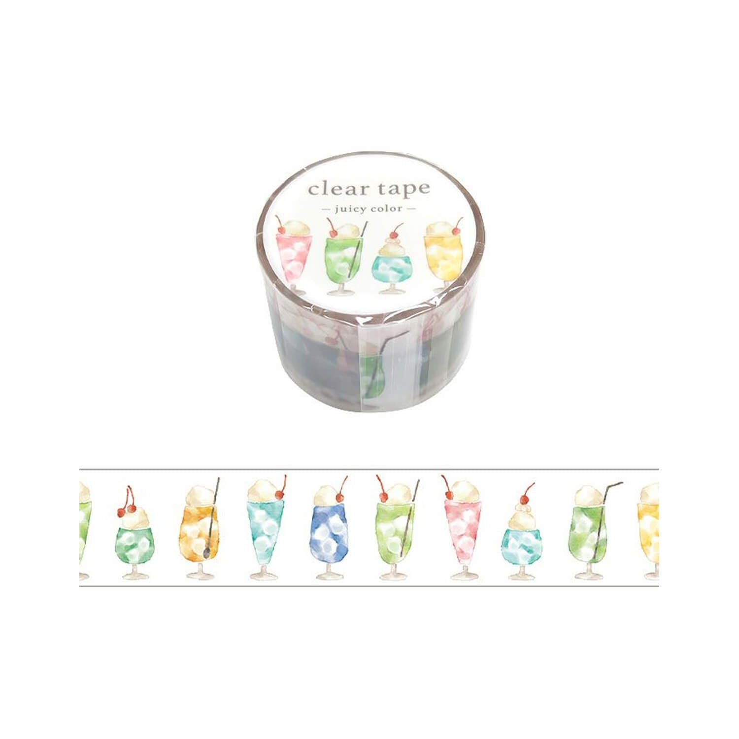 Mind Wave Clear Tape 30mm – Juicy Color Cream Soda