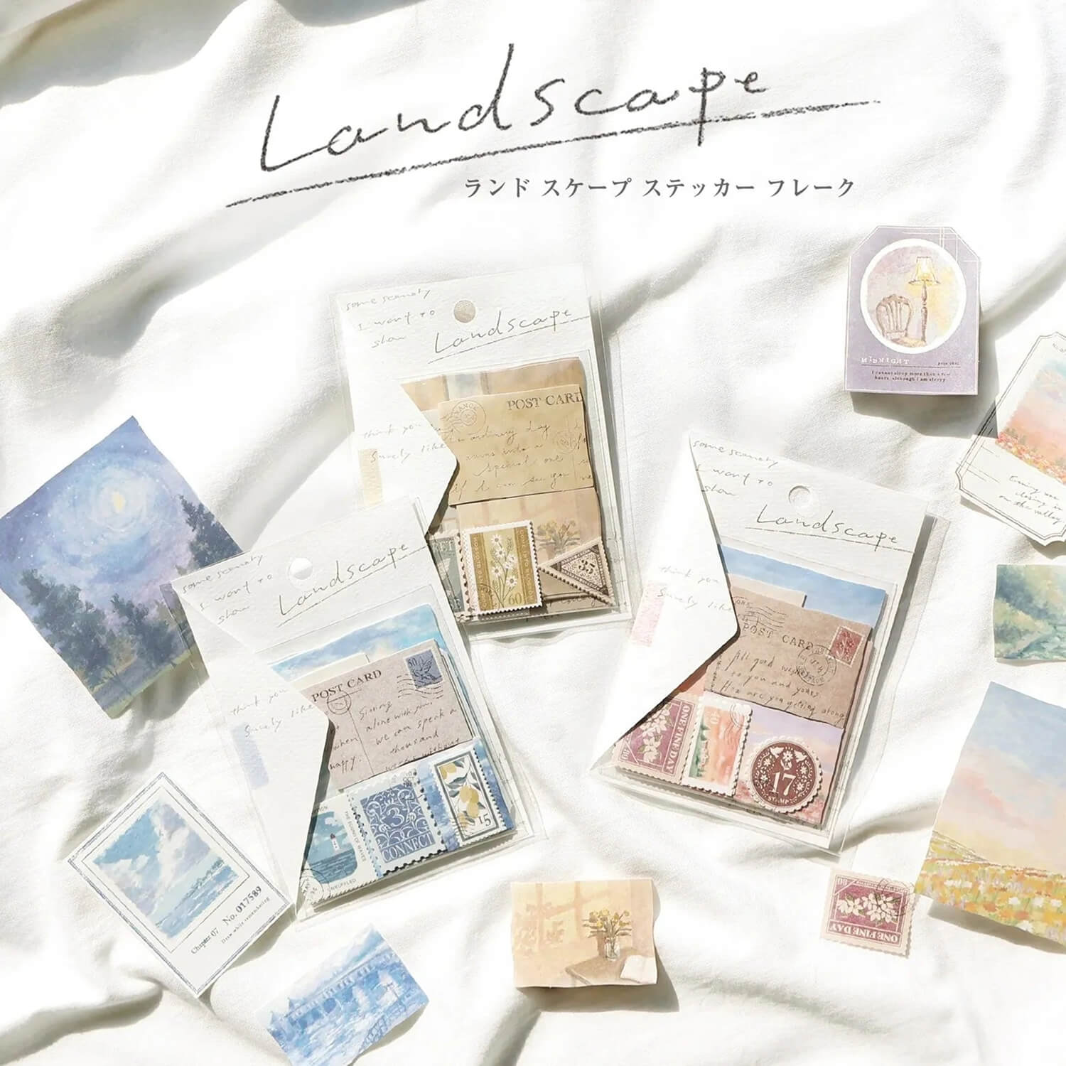 Mind Wave Landscape Flake Stickers – Moonlight