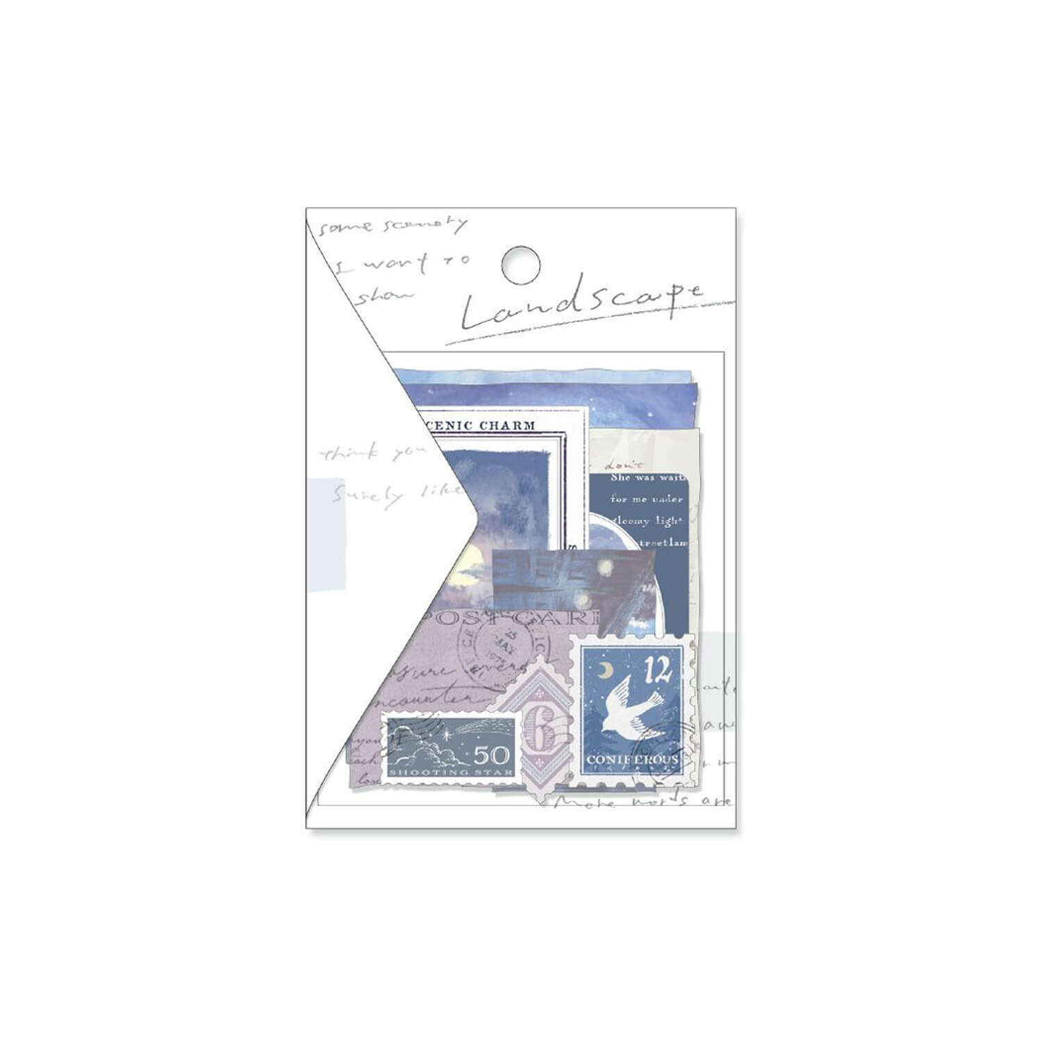 Mind Wave Landscape Flake Stickers – Moonlight