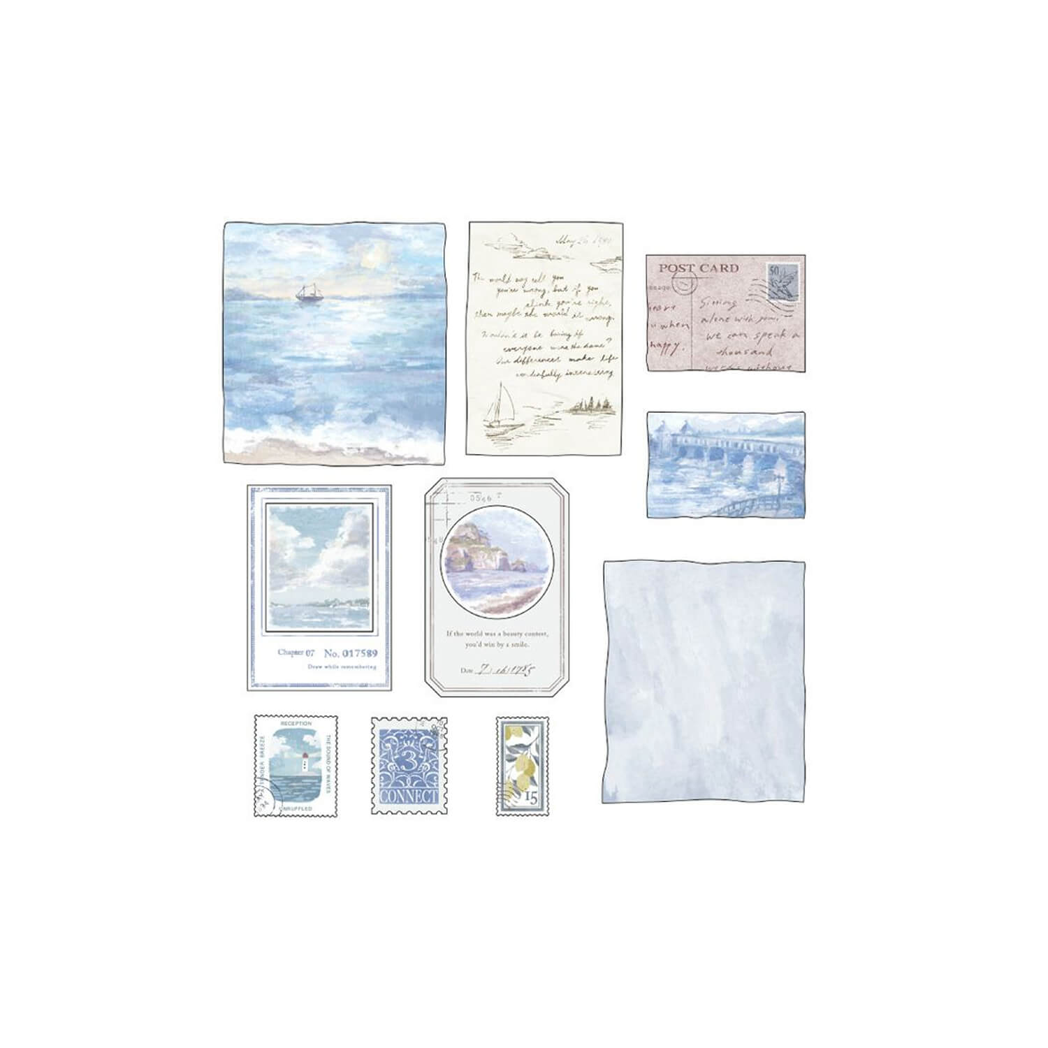 Mind Wave Landscape Flake Stickers – Morning Calm