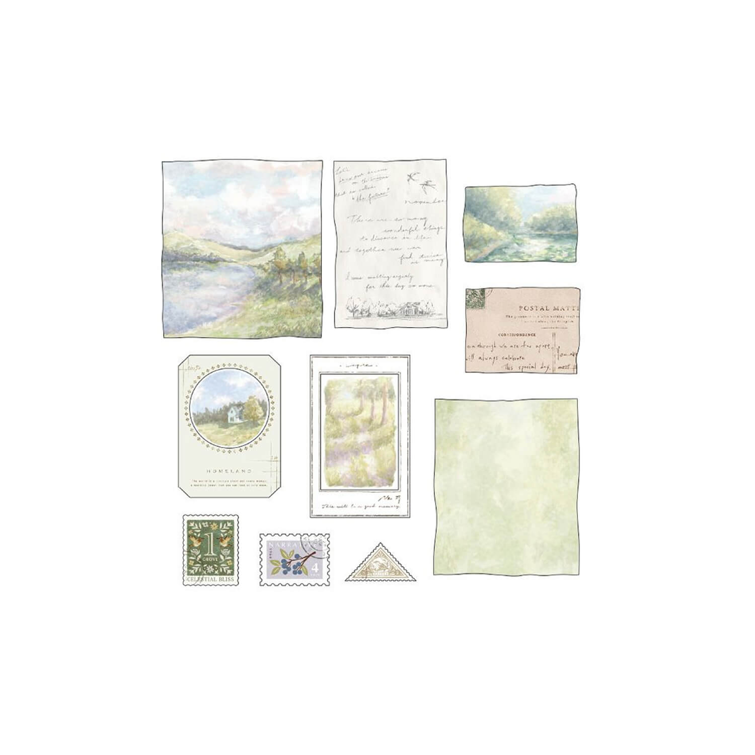 Mind Wave Landscape Flake Stickers – Sunlight