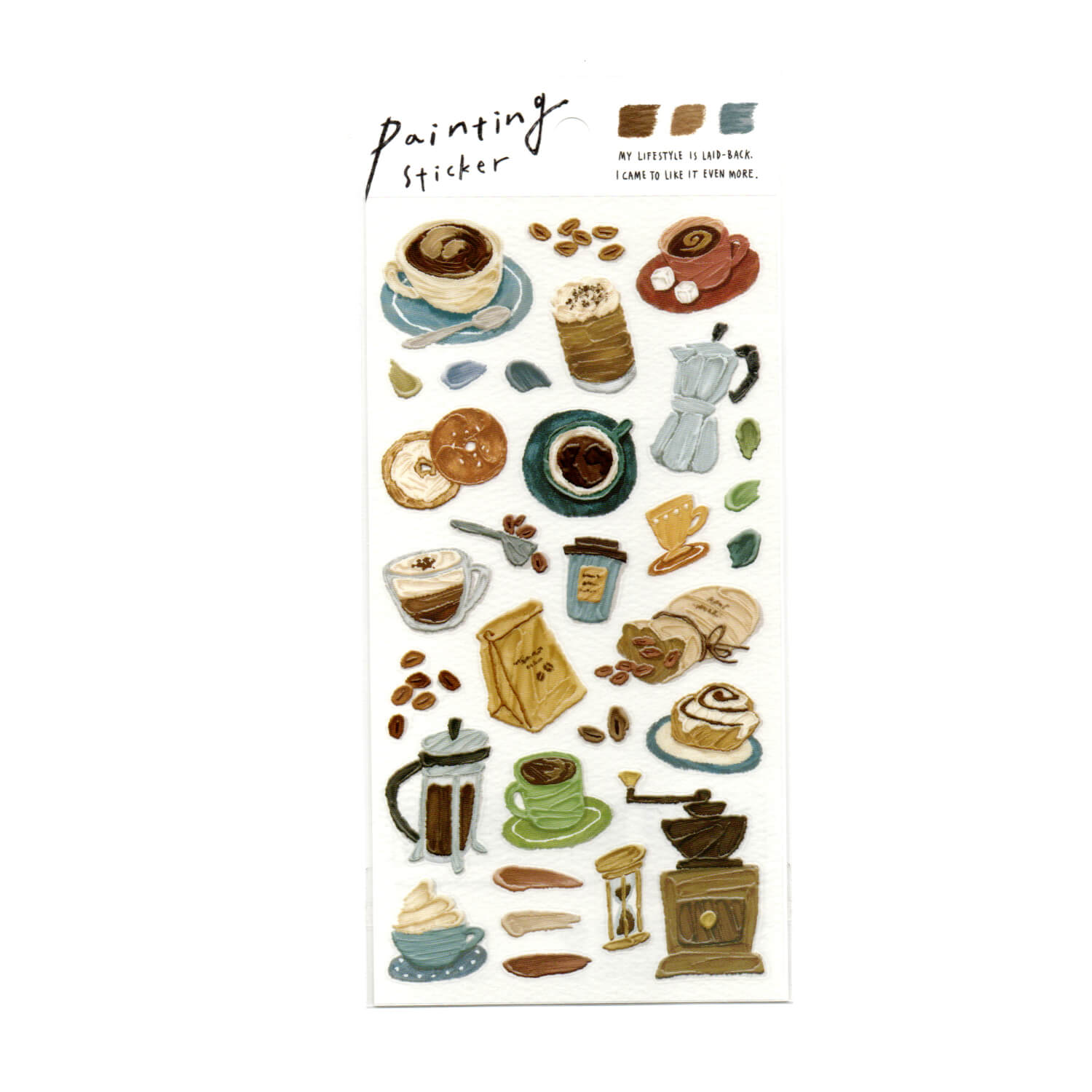 Mind Wave Painting Sticker Sheet – Coffee
