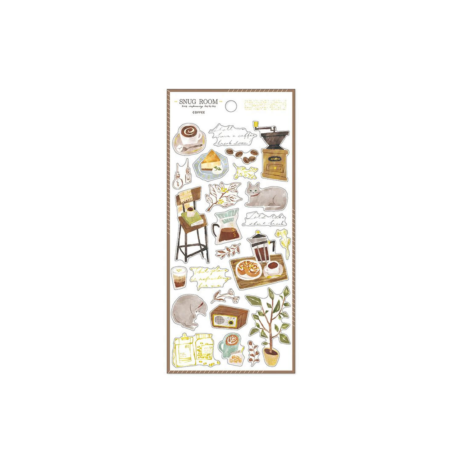 Mind Wave Snug Room Sticker Sheet – Coffee