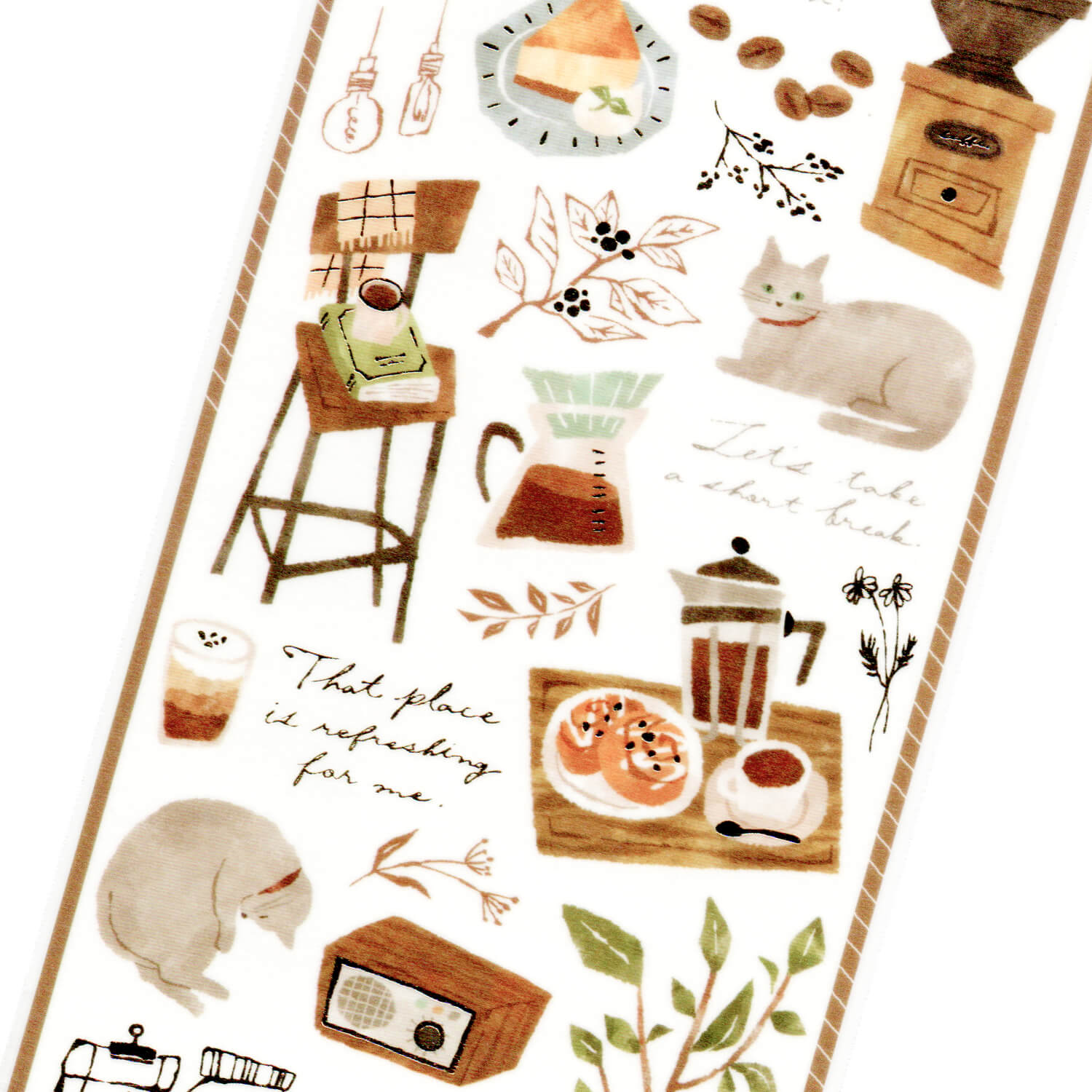 Mind Wave Snug Room Sticker Sheet – Coffee