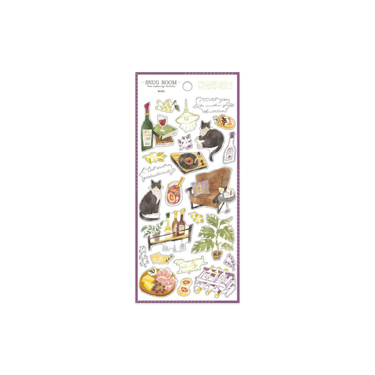Mind Wave Snug Room Sticker Sheet – Wine