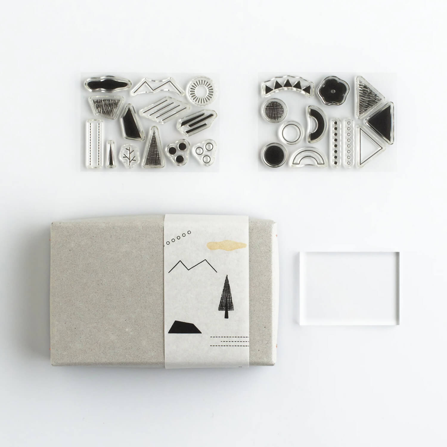 Mizushima Jizai Boxed Stamp Set - Shapes 01