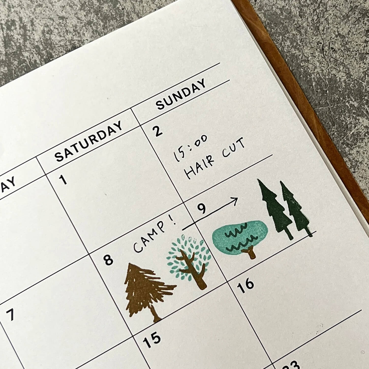 Mizushima Jizai Pocket Stamp Set – Tree