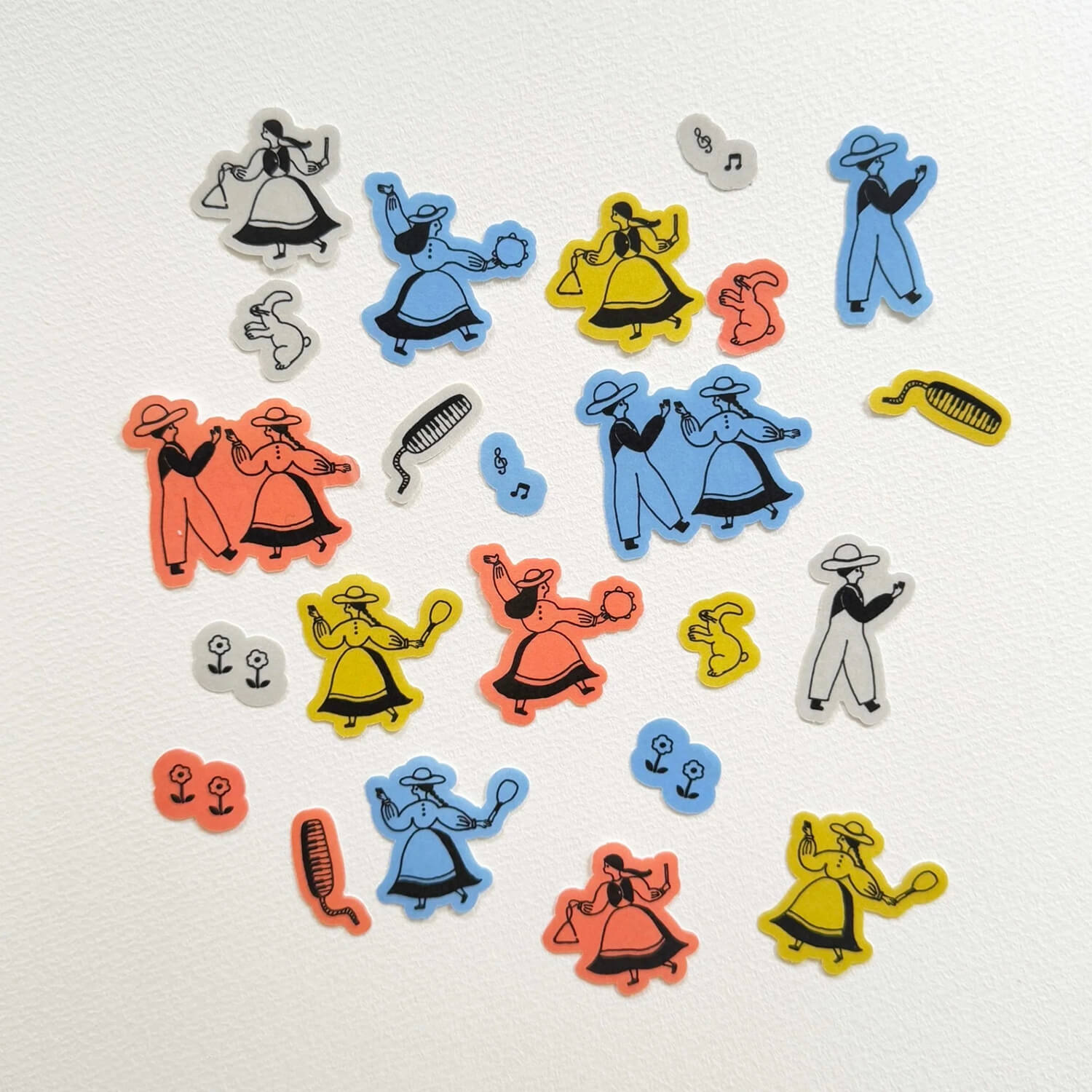 Mizushima x Necktie Flake Stickers – Let's Dance!