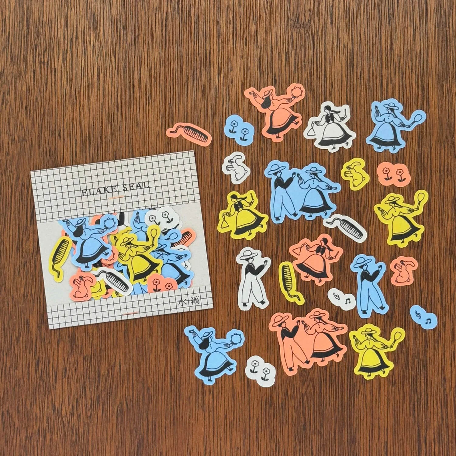 Mizushima x Necktie Flake Stickers – Let's Dance!
