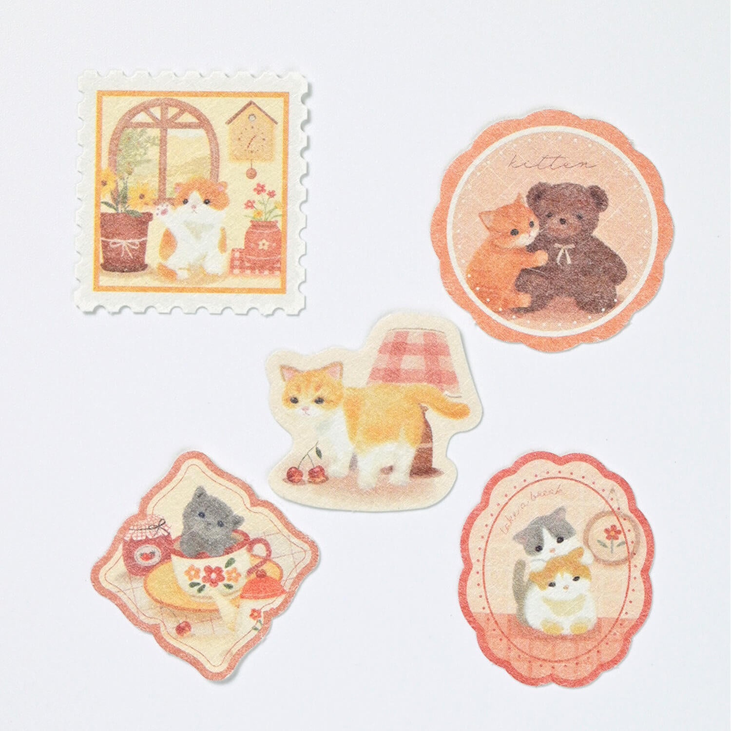 NB Mattari Animals Flake Stickers – Kitten