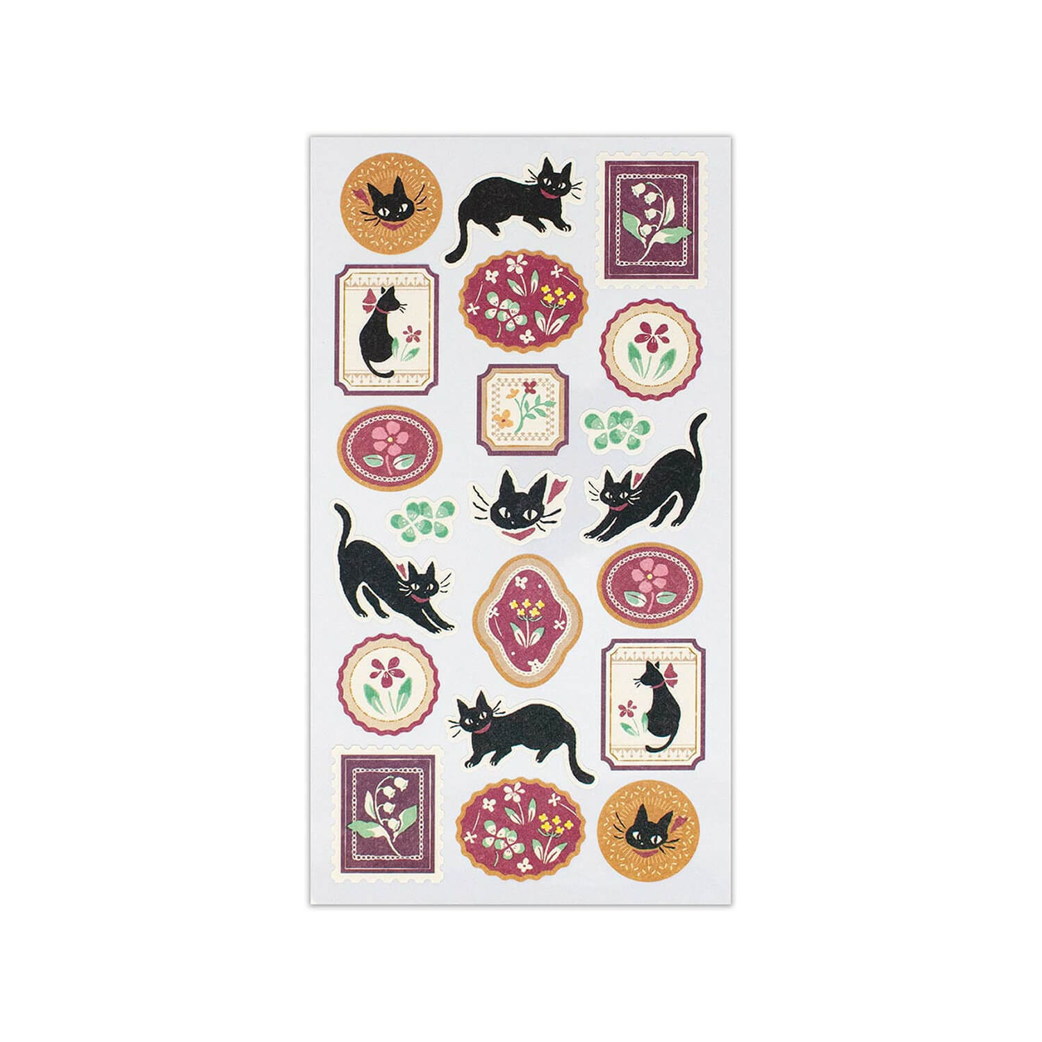 NB WANOWA Retro Modern Sticker Sheet – Black Cat