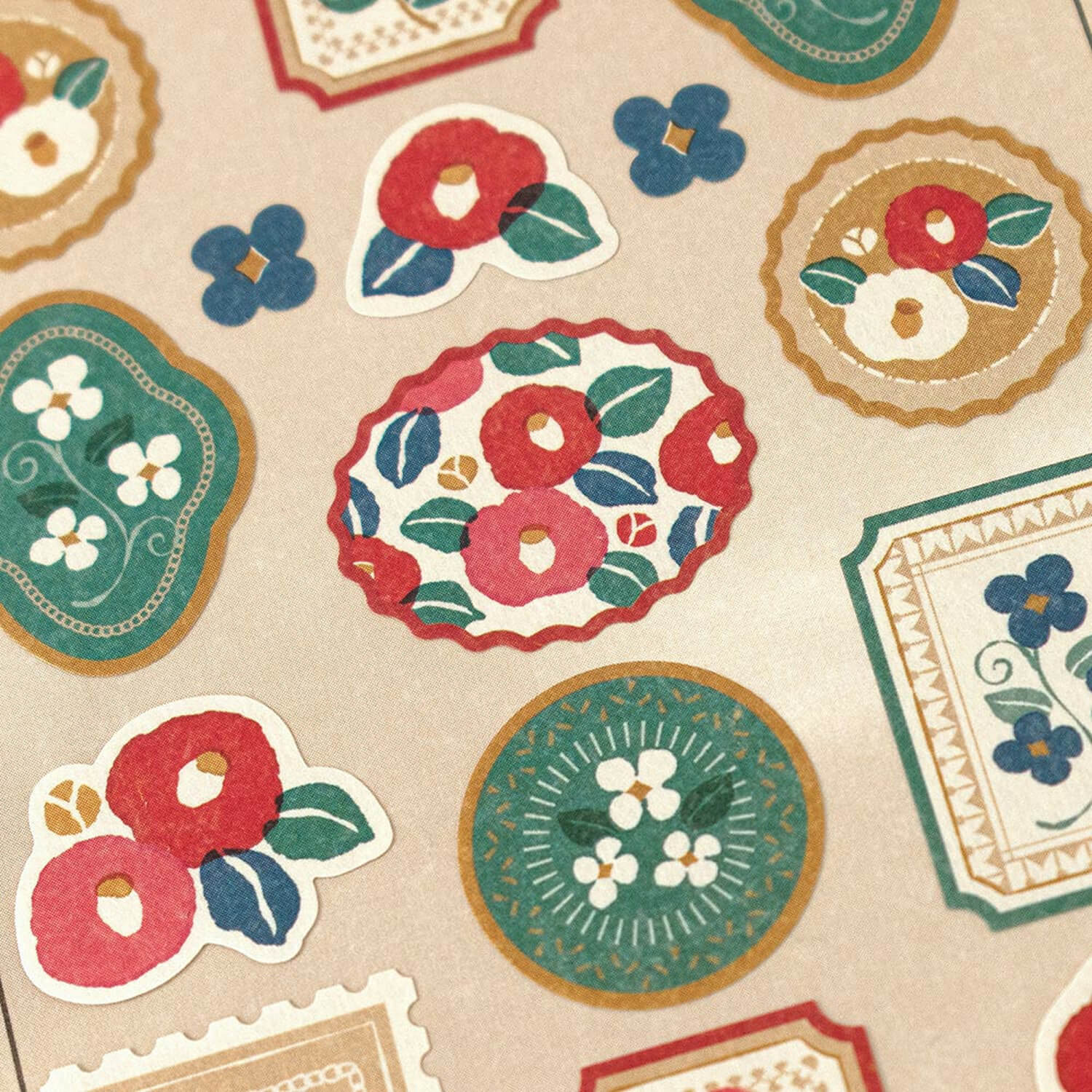 NB WANOWA Retro Modern Sticker Sheet – Camellia