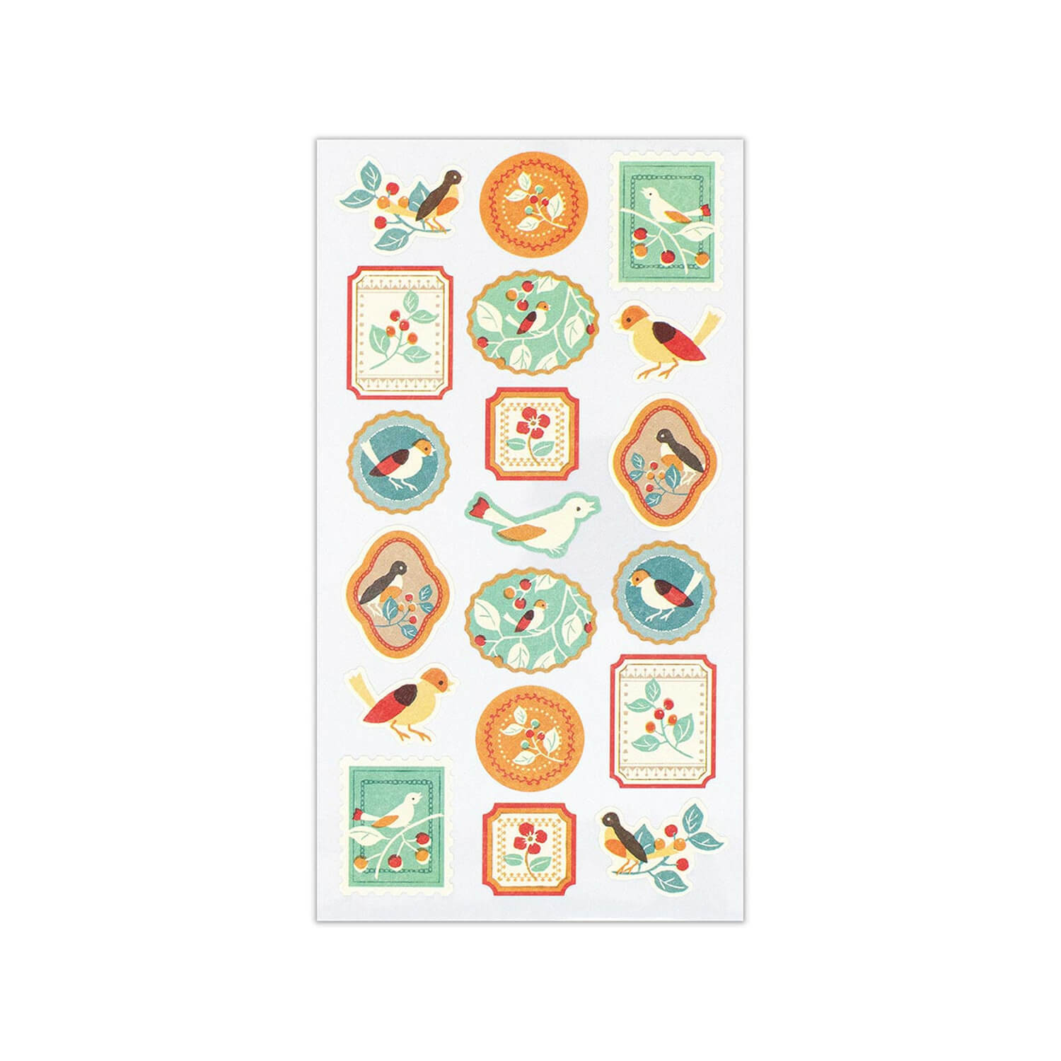 NB WANOWA Retro Modern Sticker Sheet– Little Bird & Berries