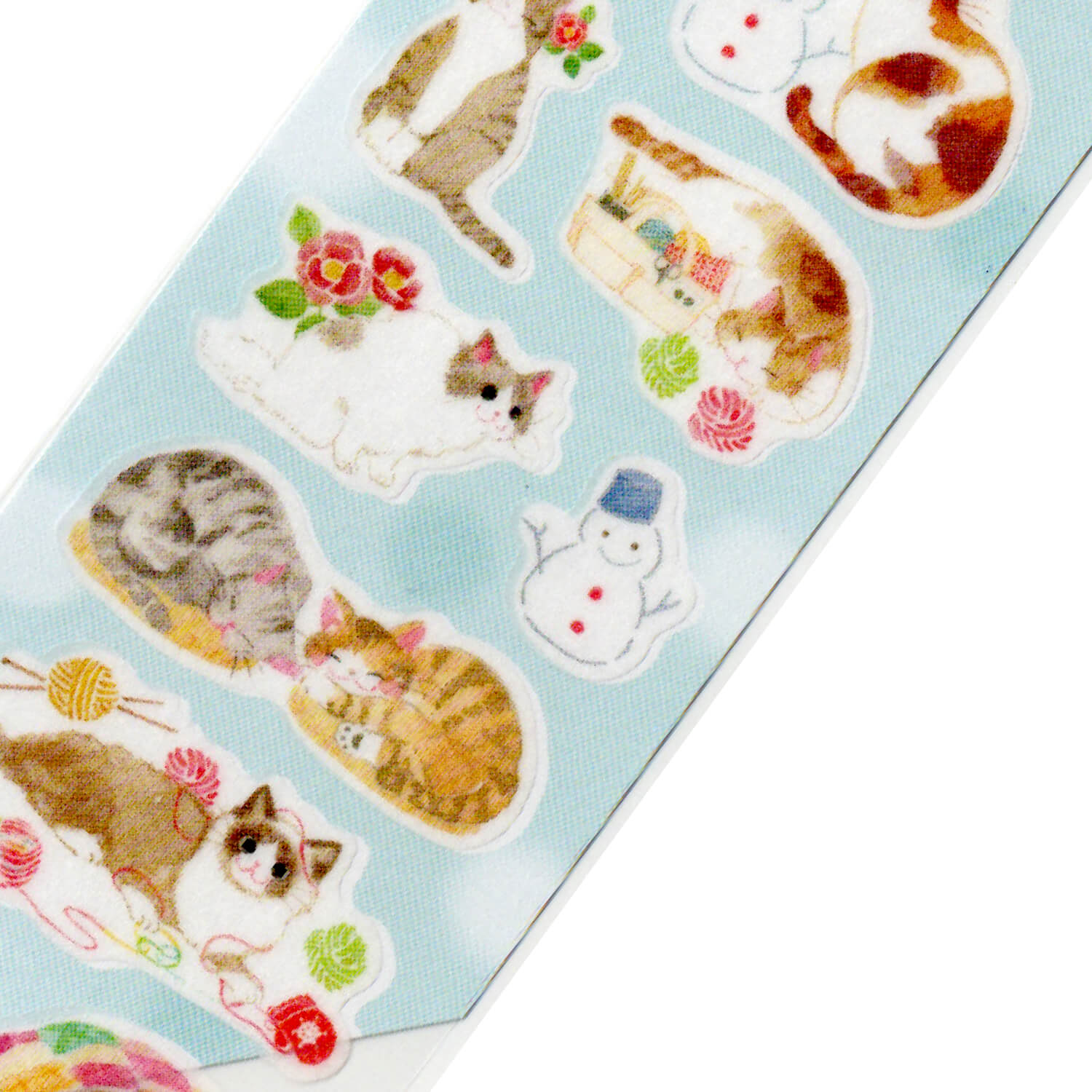 NB Washi Stickers – Relaxed Cats in Winter