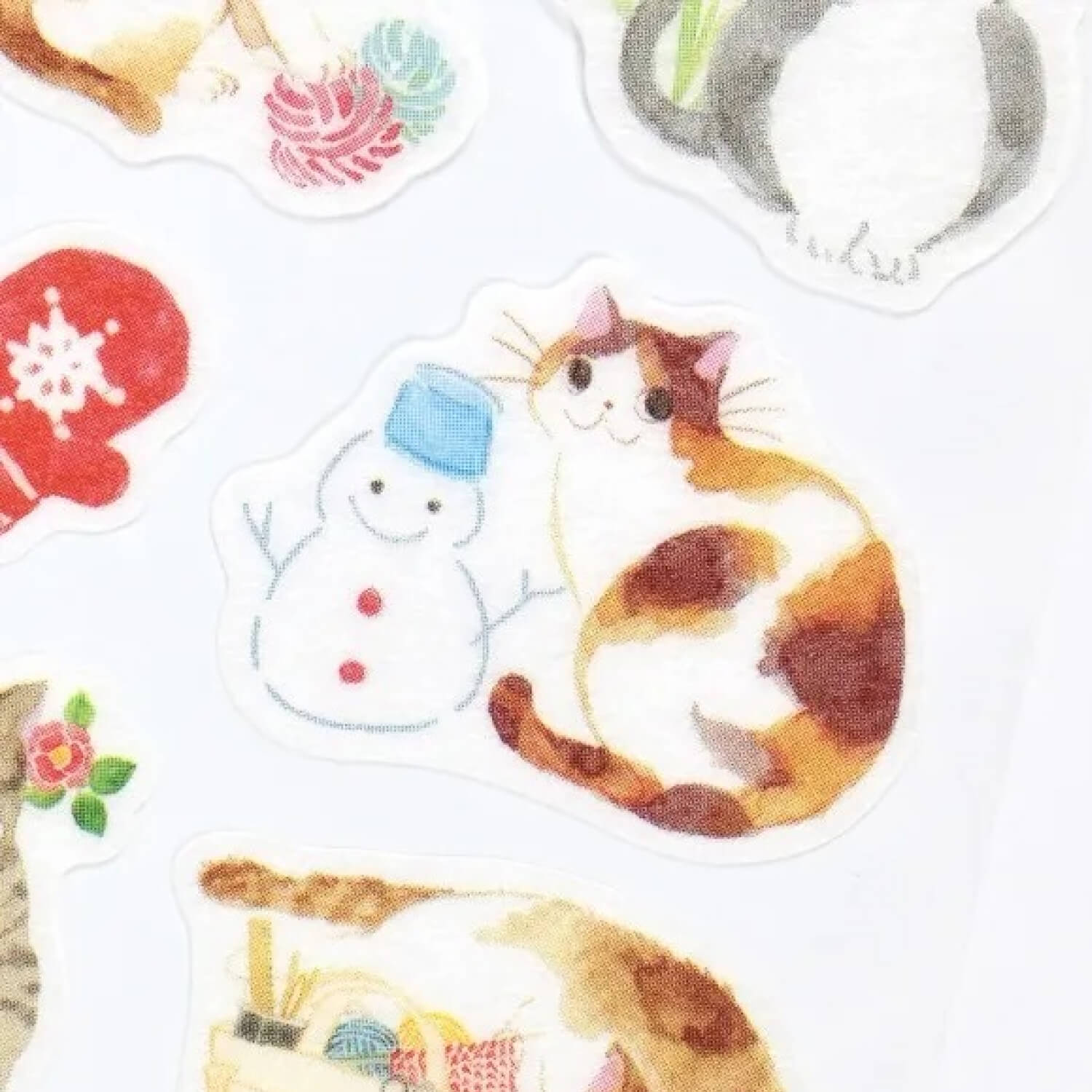 NB Washi Stickers – Relaxed Cats in Winter