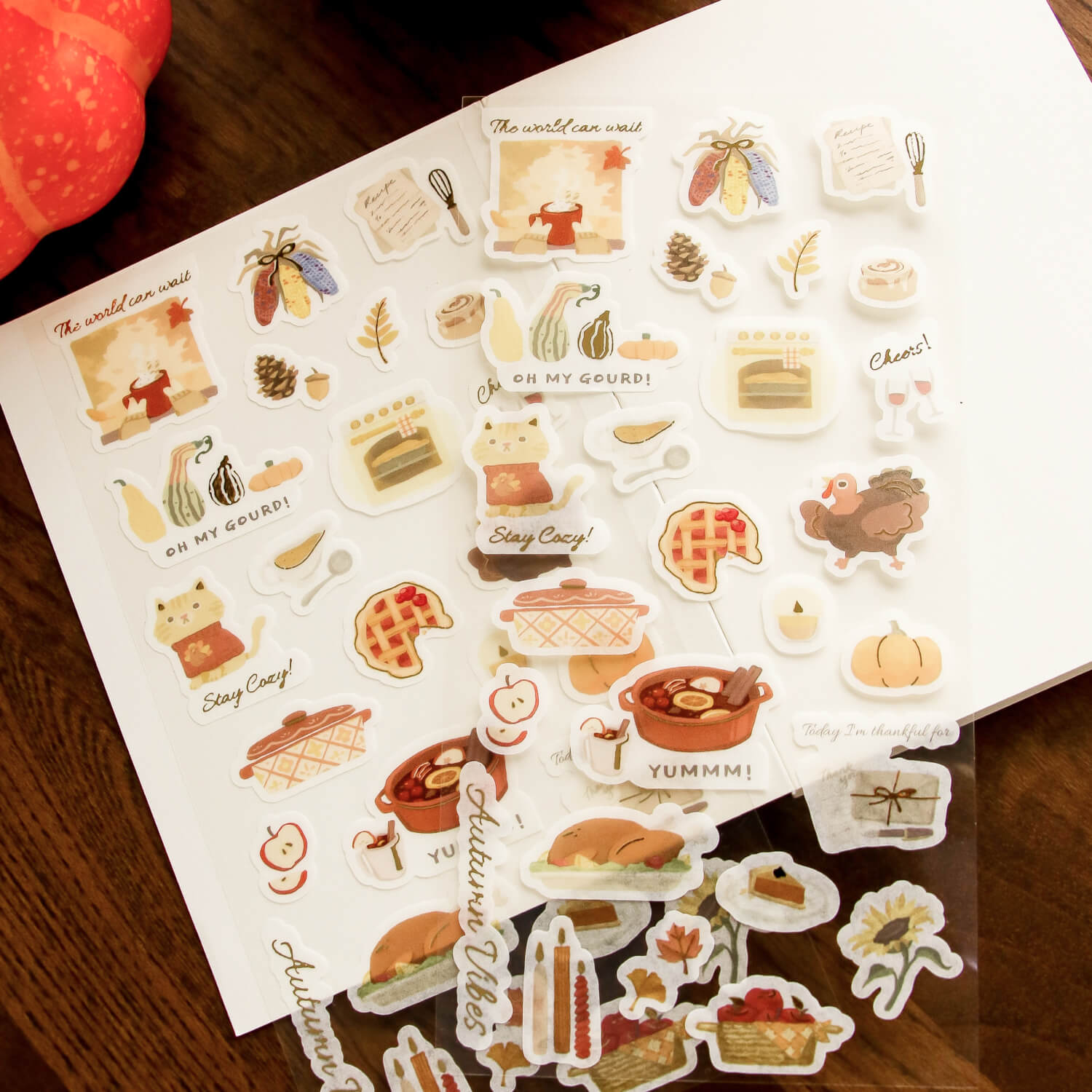 Nagi Gold Foil Masking Sticker Sheets – Fall Tales