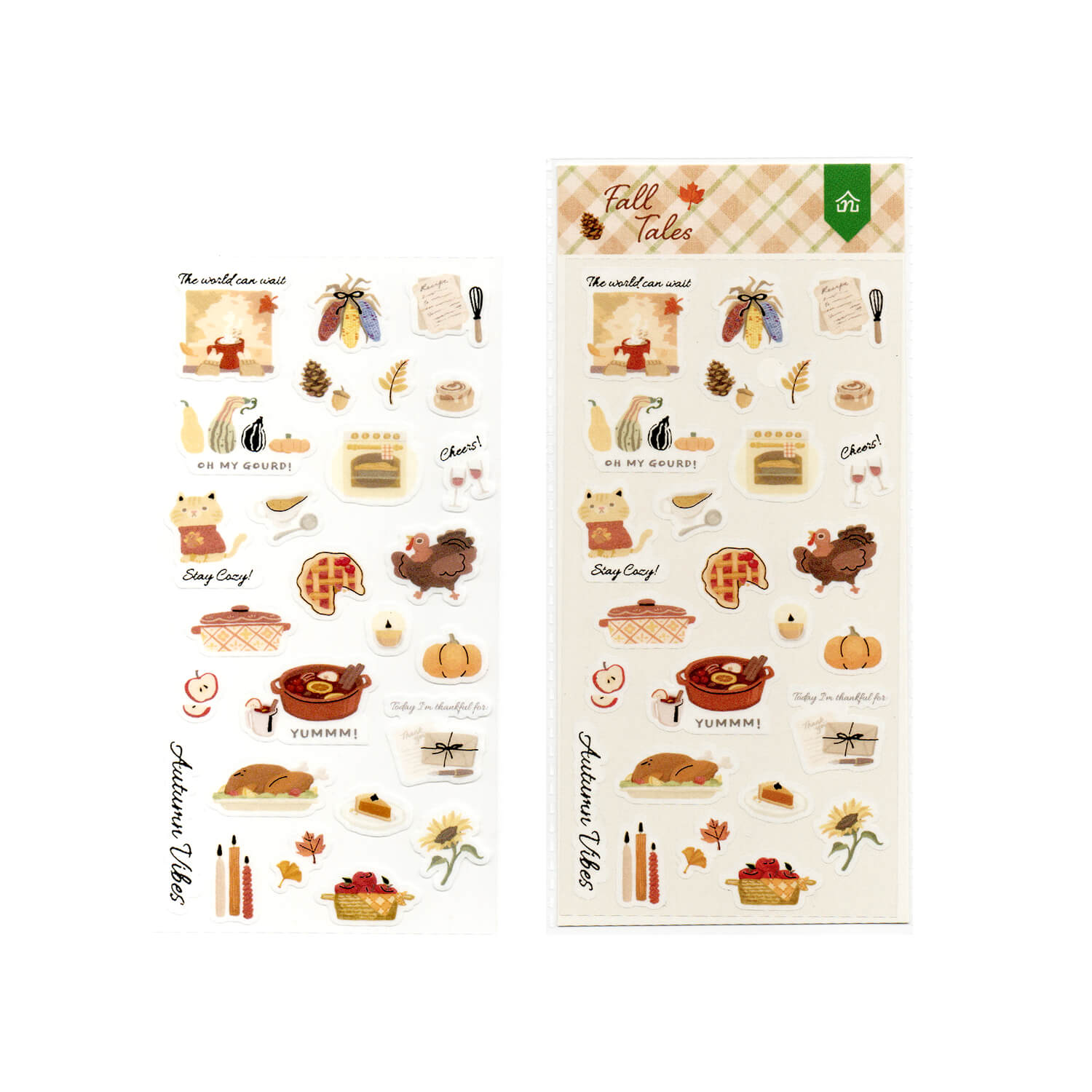 Nagi Gold Foil Masking Sticker Sheets – Fall Tales
