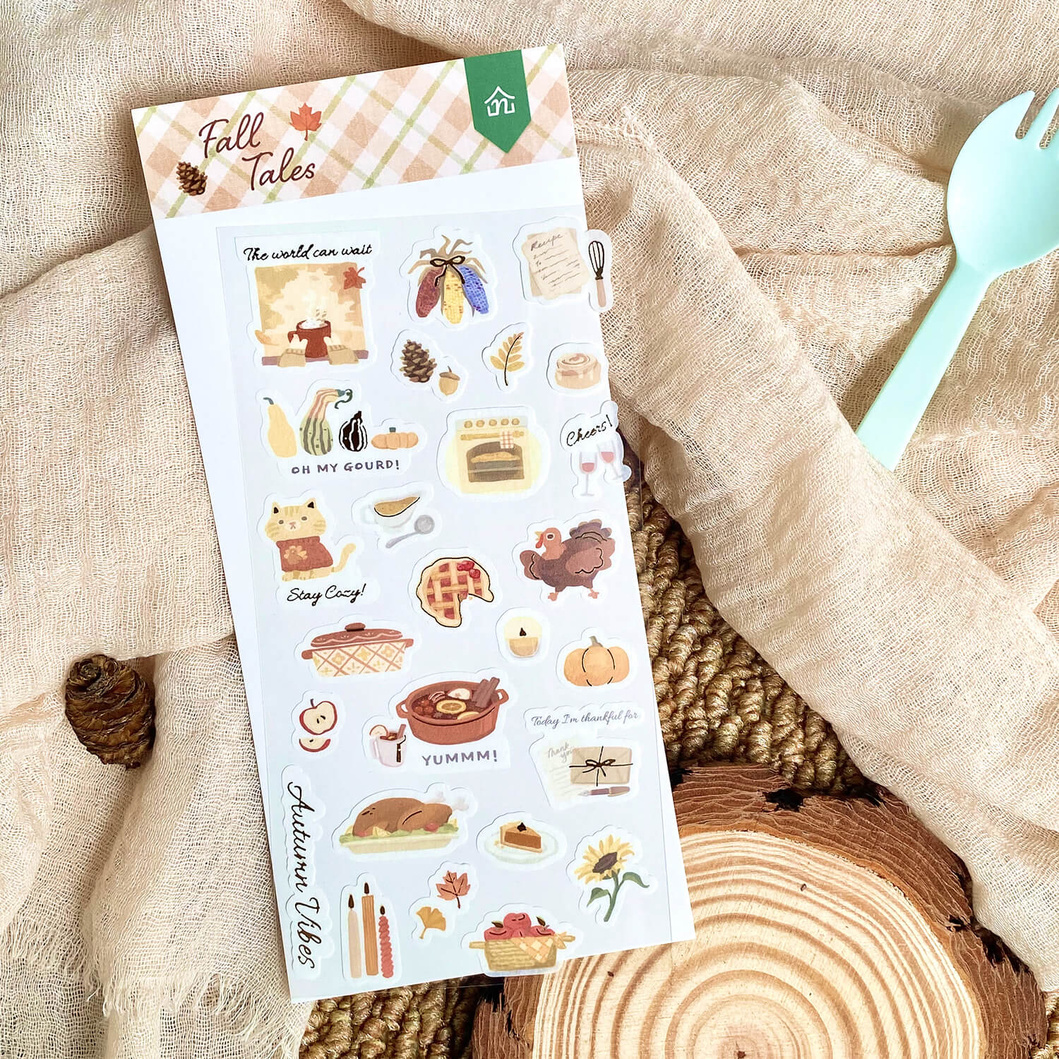 Nagi Gold Foil Masking Sticker Sheets – Fall Tales