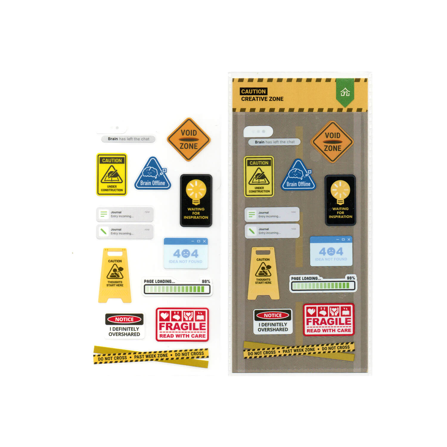 Nagi PET Sticker Sheets – Creative Zone (2 Sheets)