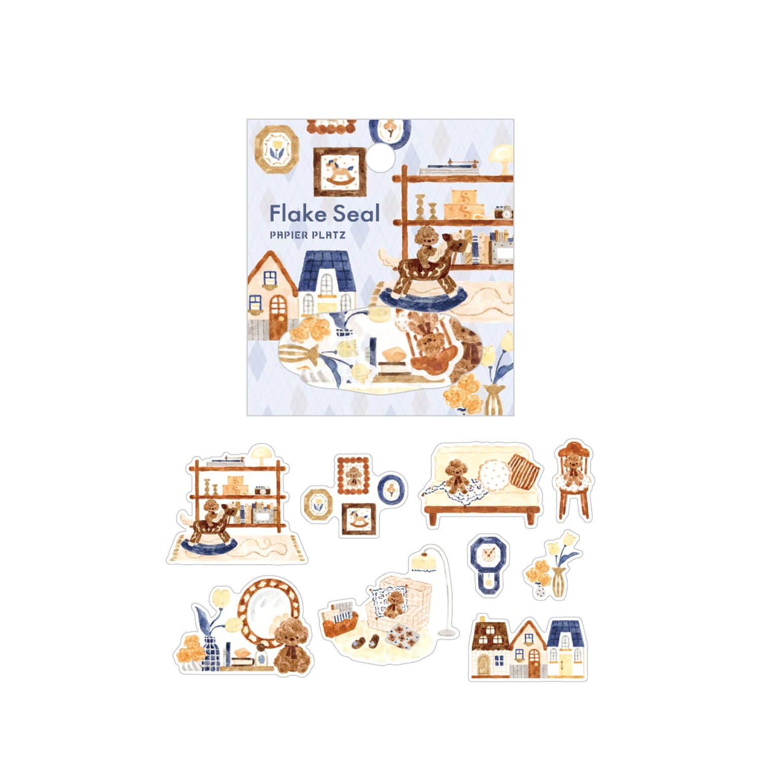 Nakauchi Waka Flake Stickers – Dog and Interior