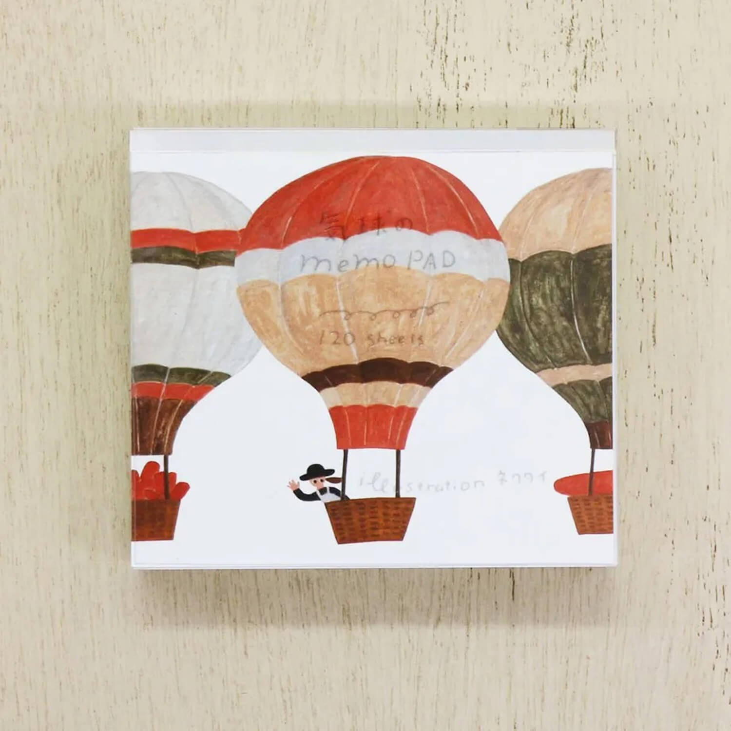Necktie Memo Block – Hot Air Balloon Ride