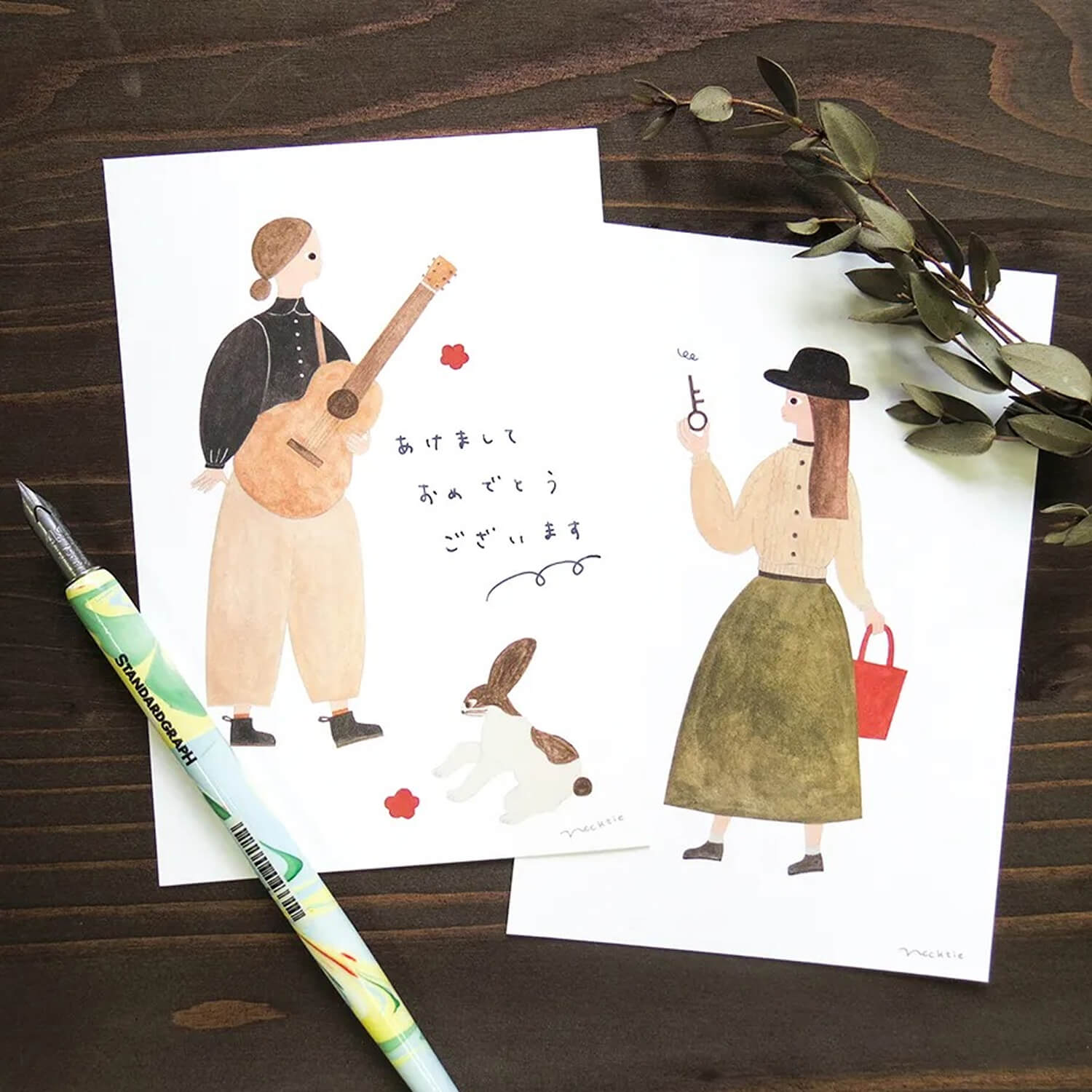 Necktie Postcard Pad – Rabbit Guitar