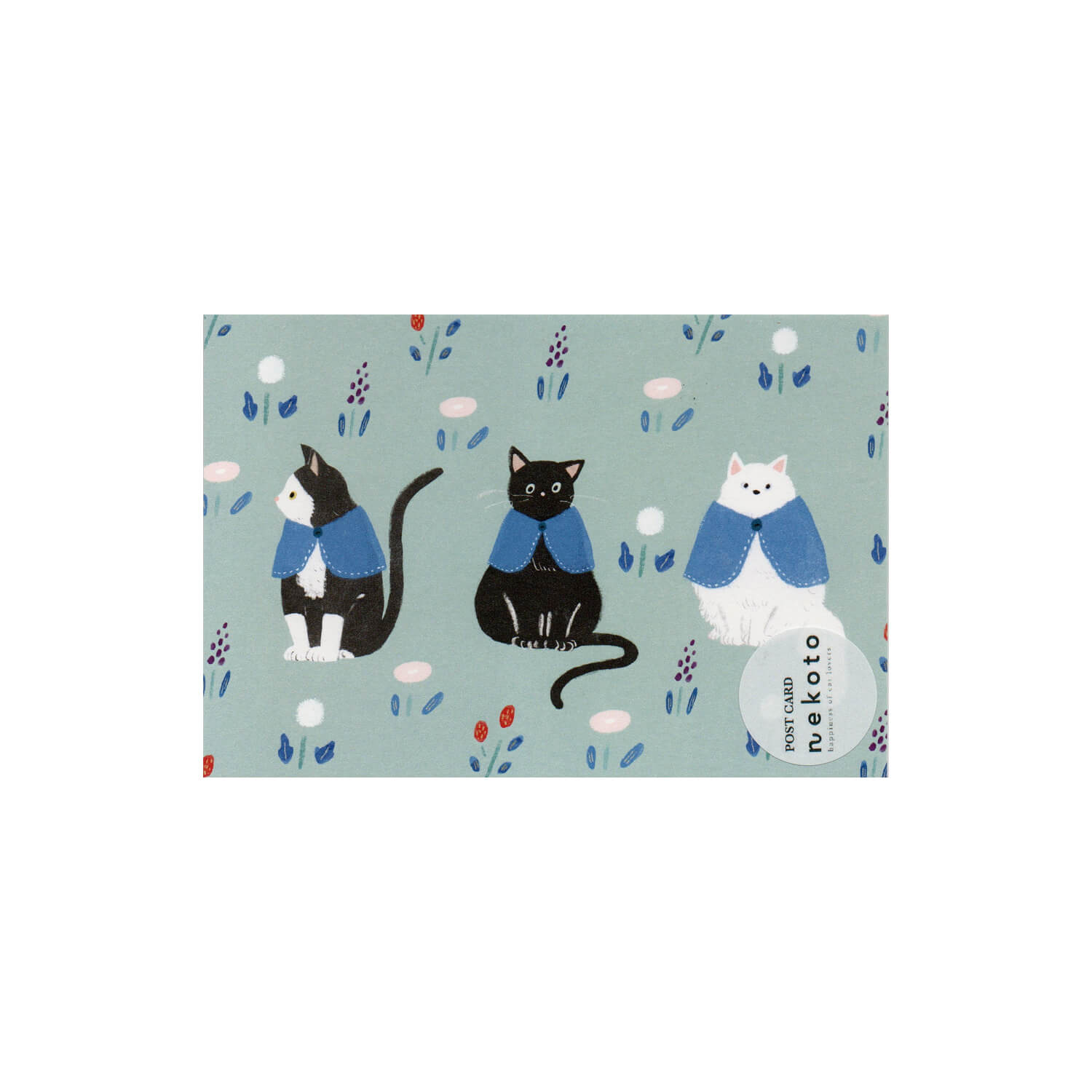 Nekoto Postcard Set – Grass and Cat