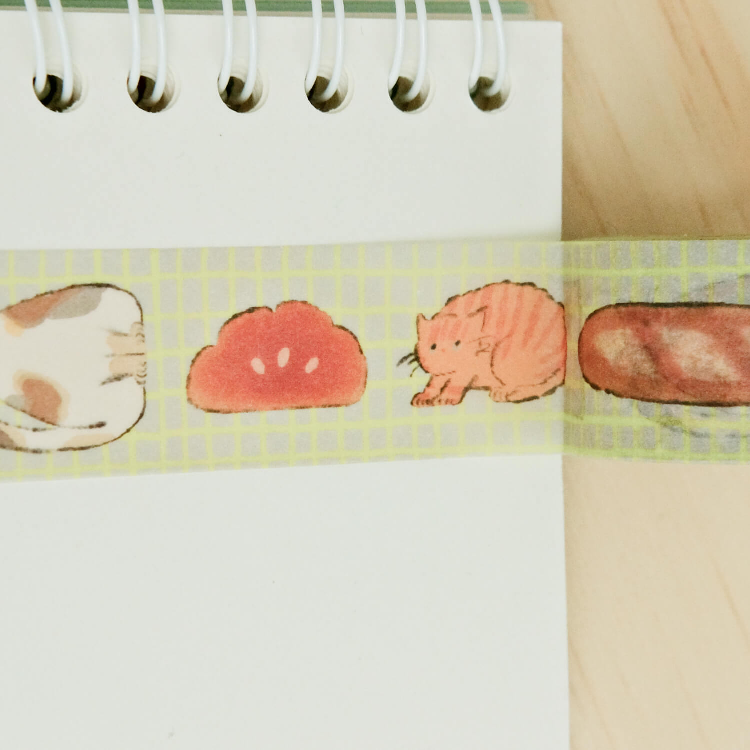 Nekoto Washi Tape 14 – Cats and Bread