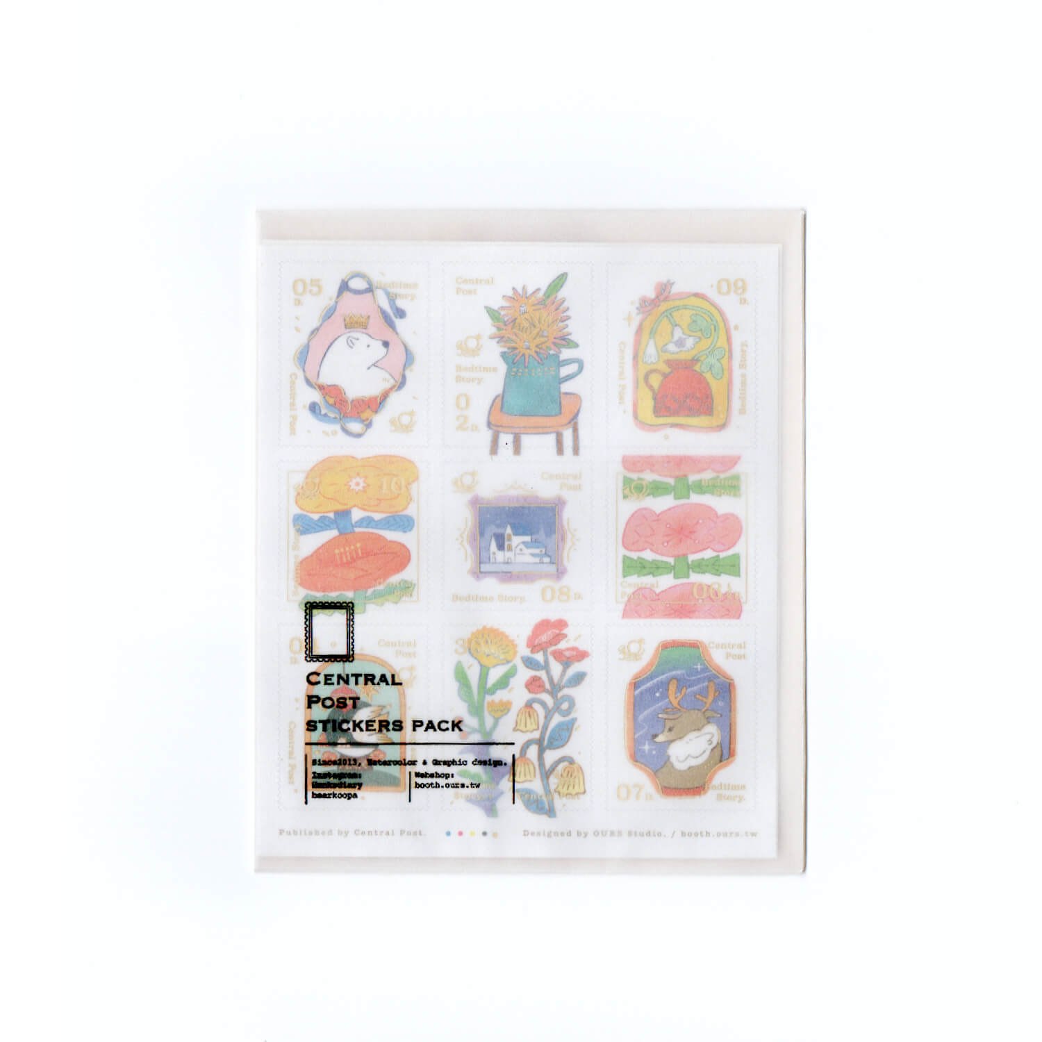 OURS Bedtime Story Stamp Sticker