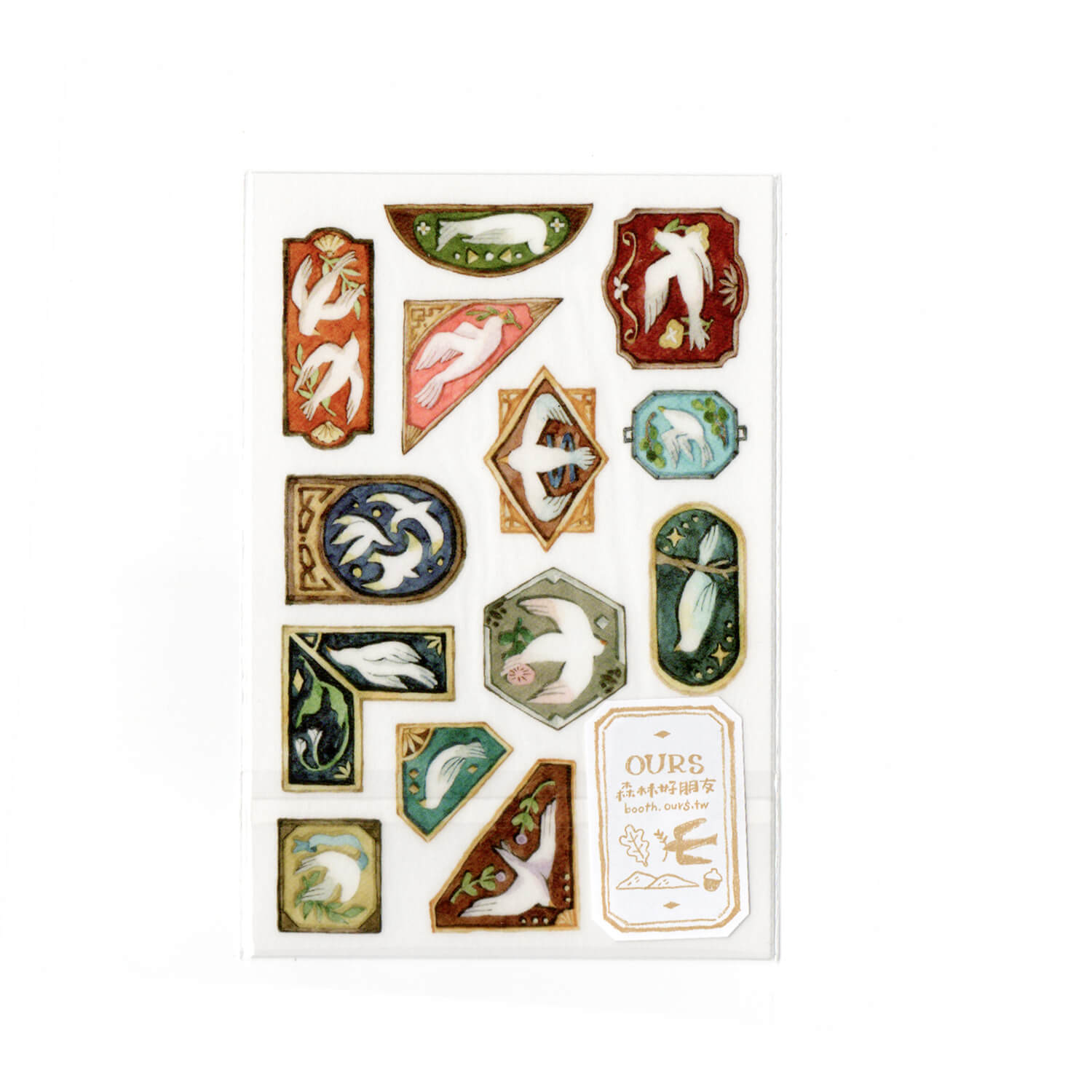 OURS Birds Print-on Transfer Sticker