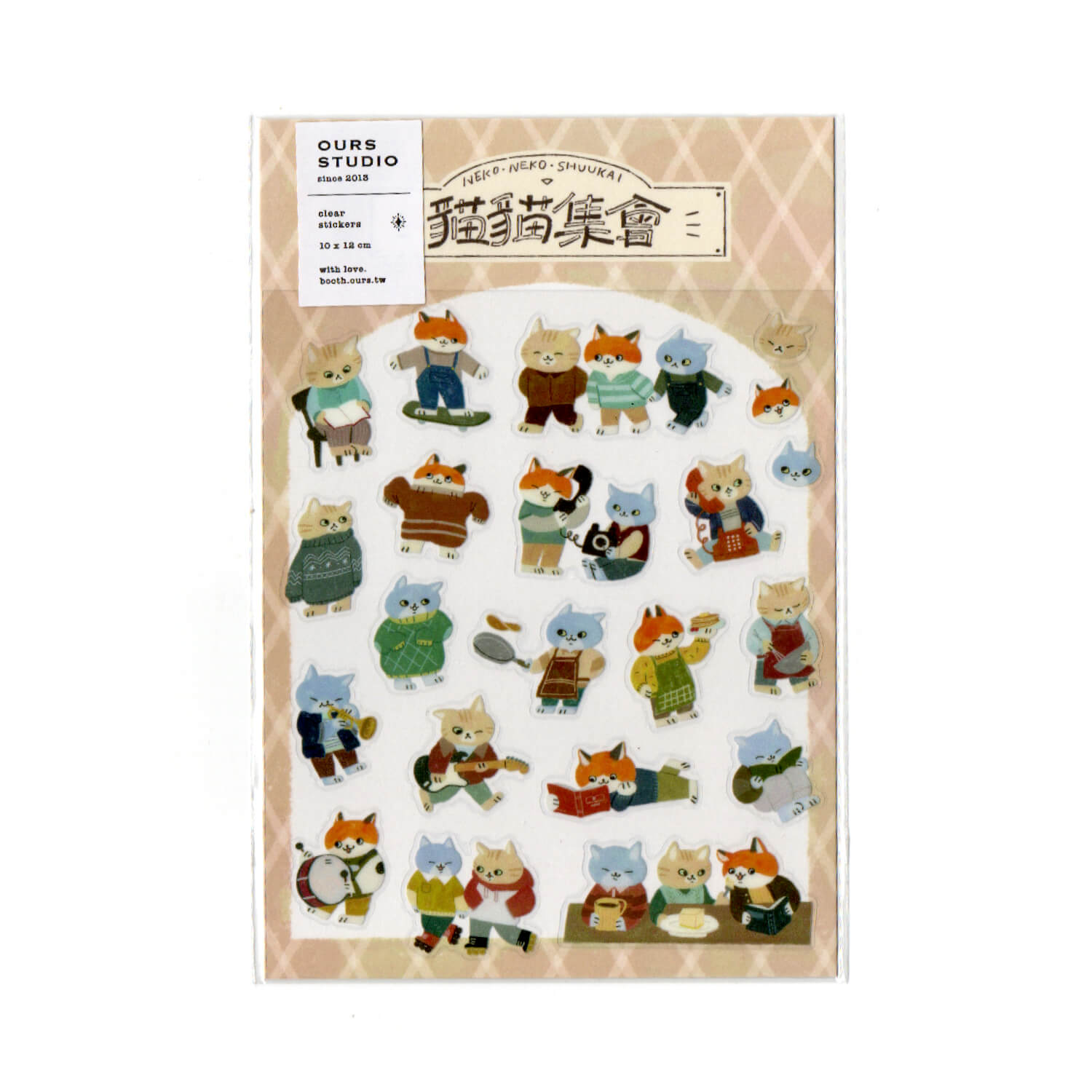 OURS Cats Gathering Sticker
