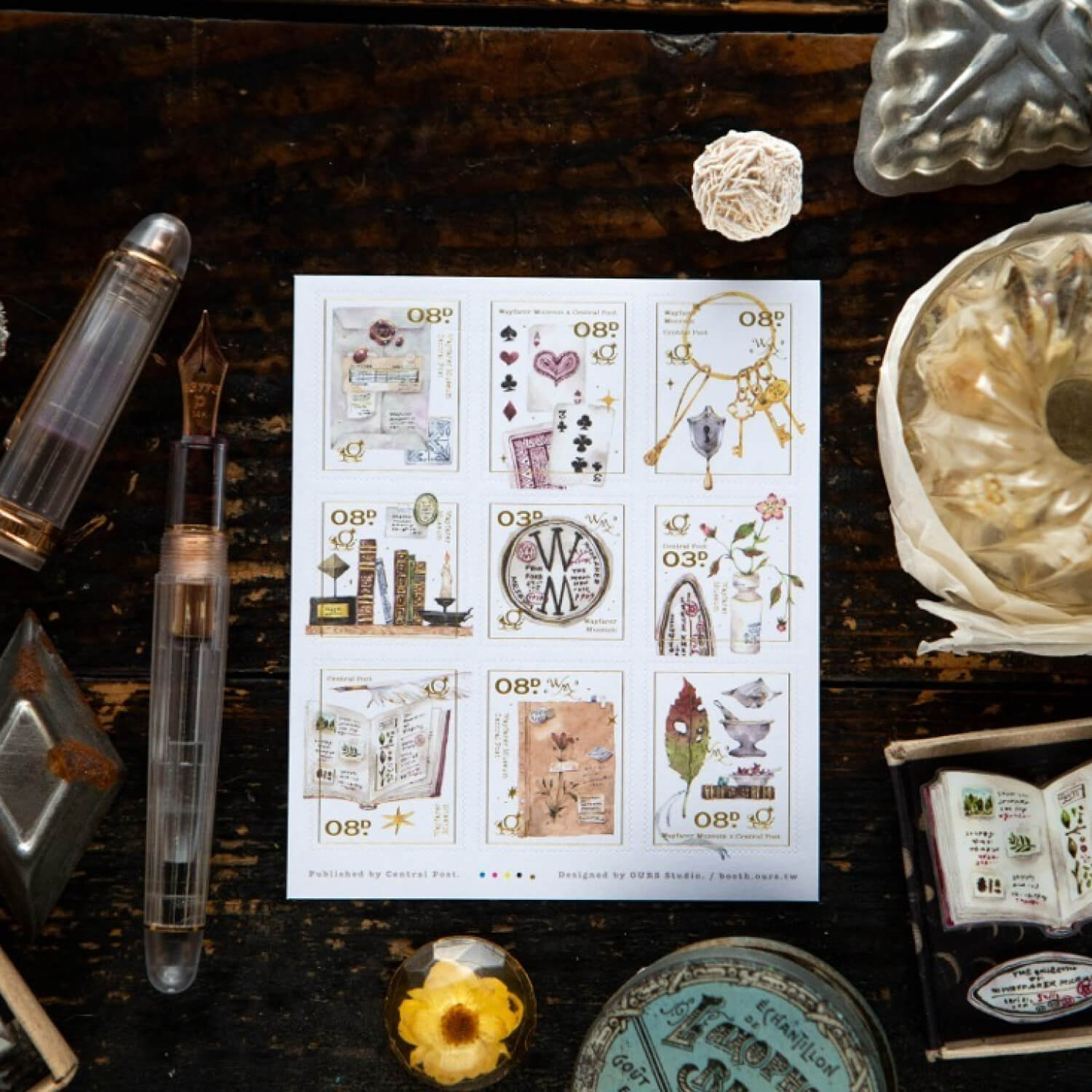 OURS Desk of Botanist Stamp Sticker