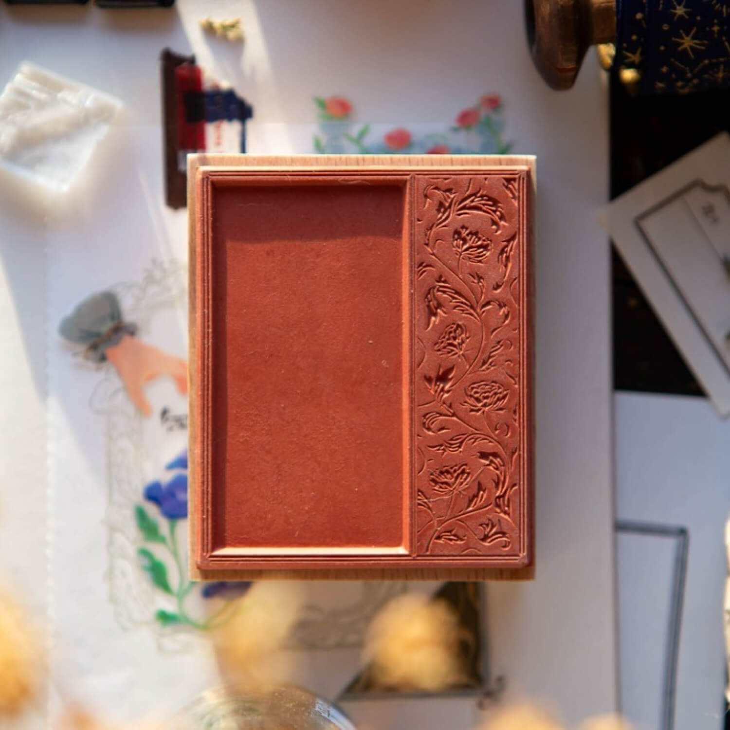 OURS Flower Frame A Rubber Stamp