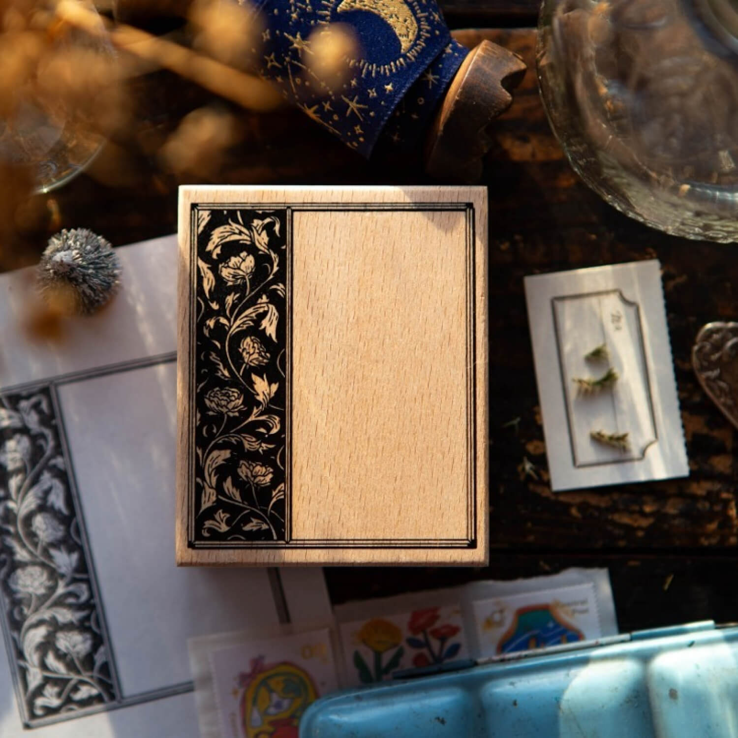 OURS Flower Frame A Rubber Stamp