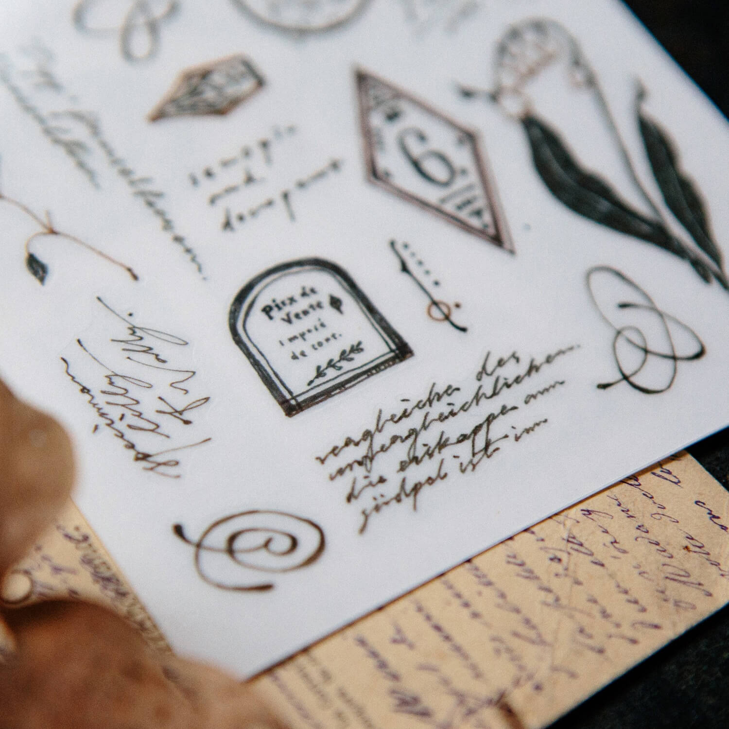 OURS Handwriting Print-on Transfer Sticker