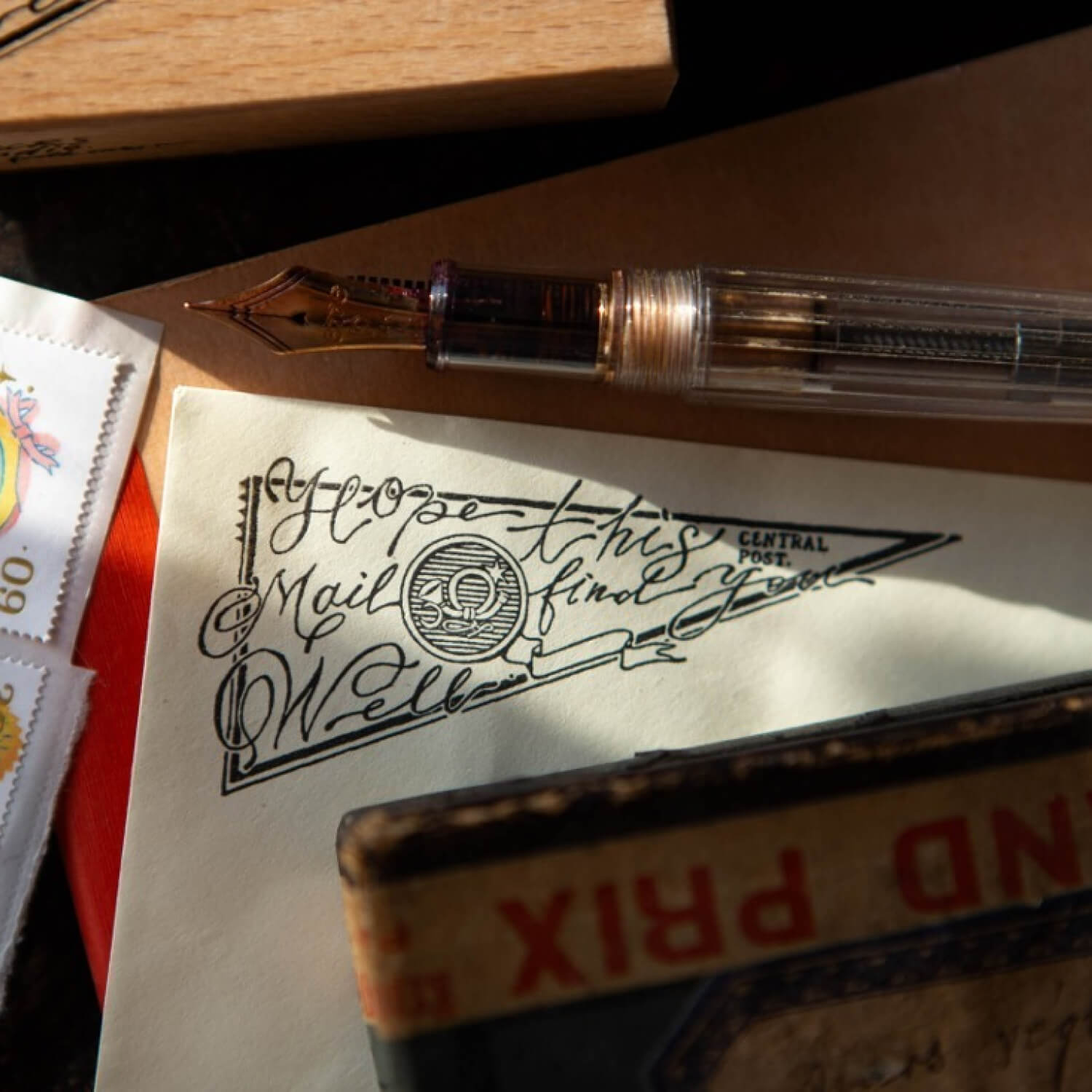 OURS Hope This Mail Finds You Well Rubber Stamp