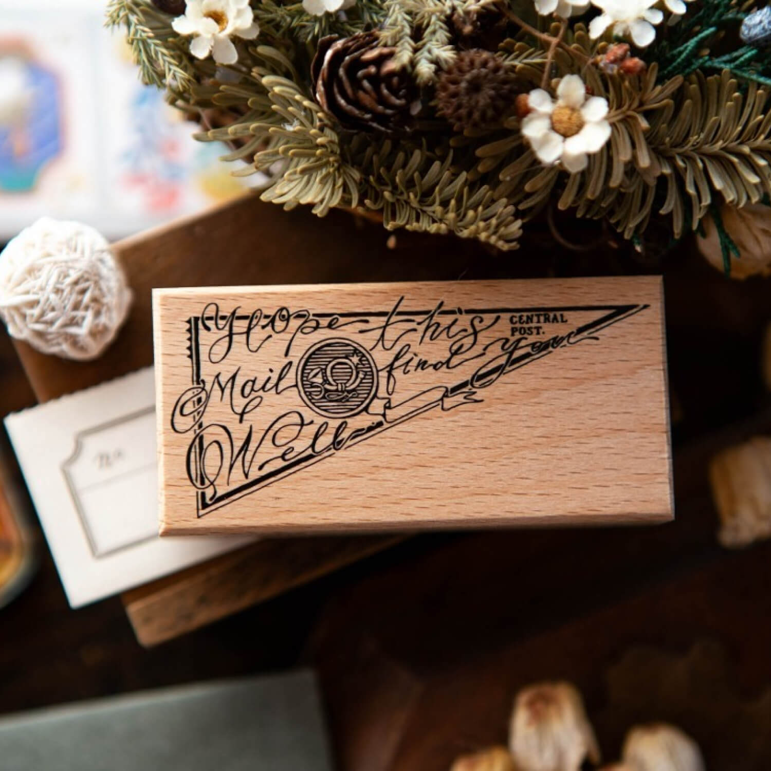 OURS Hope This Mail Finds You Well Rubber Stamp