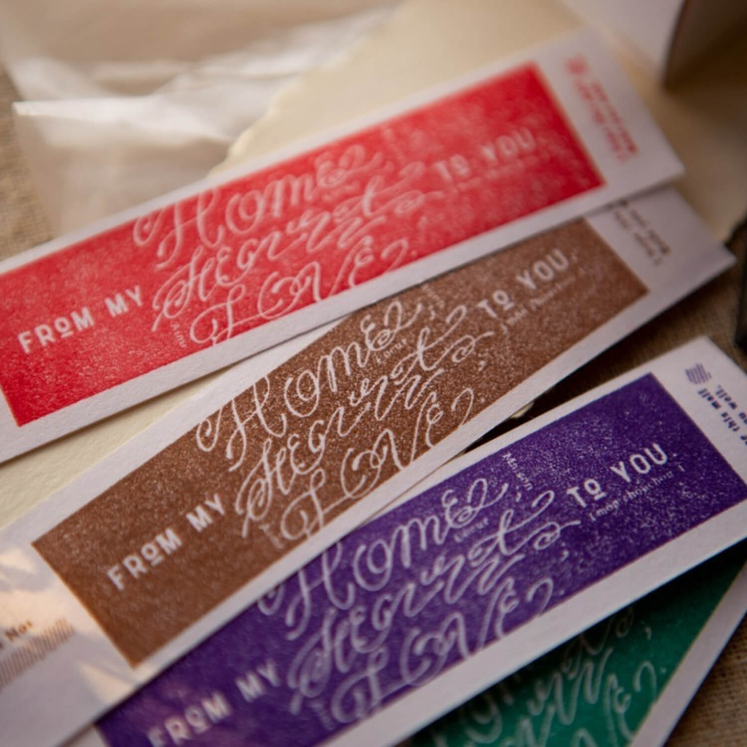 OURS Love Label Rubber Stamp