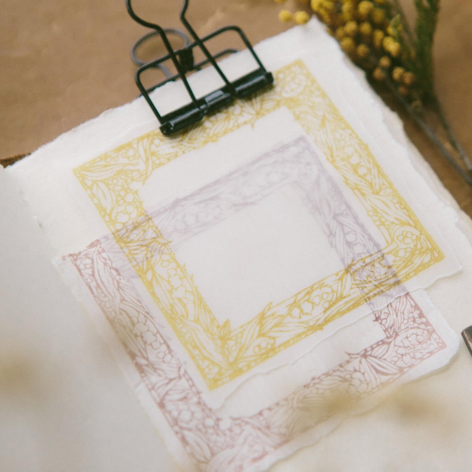 OURS Muguet Frame Rubber Stamp