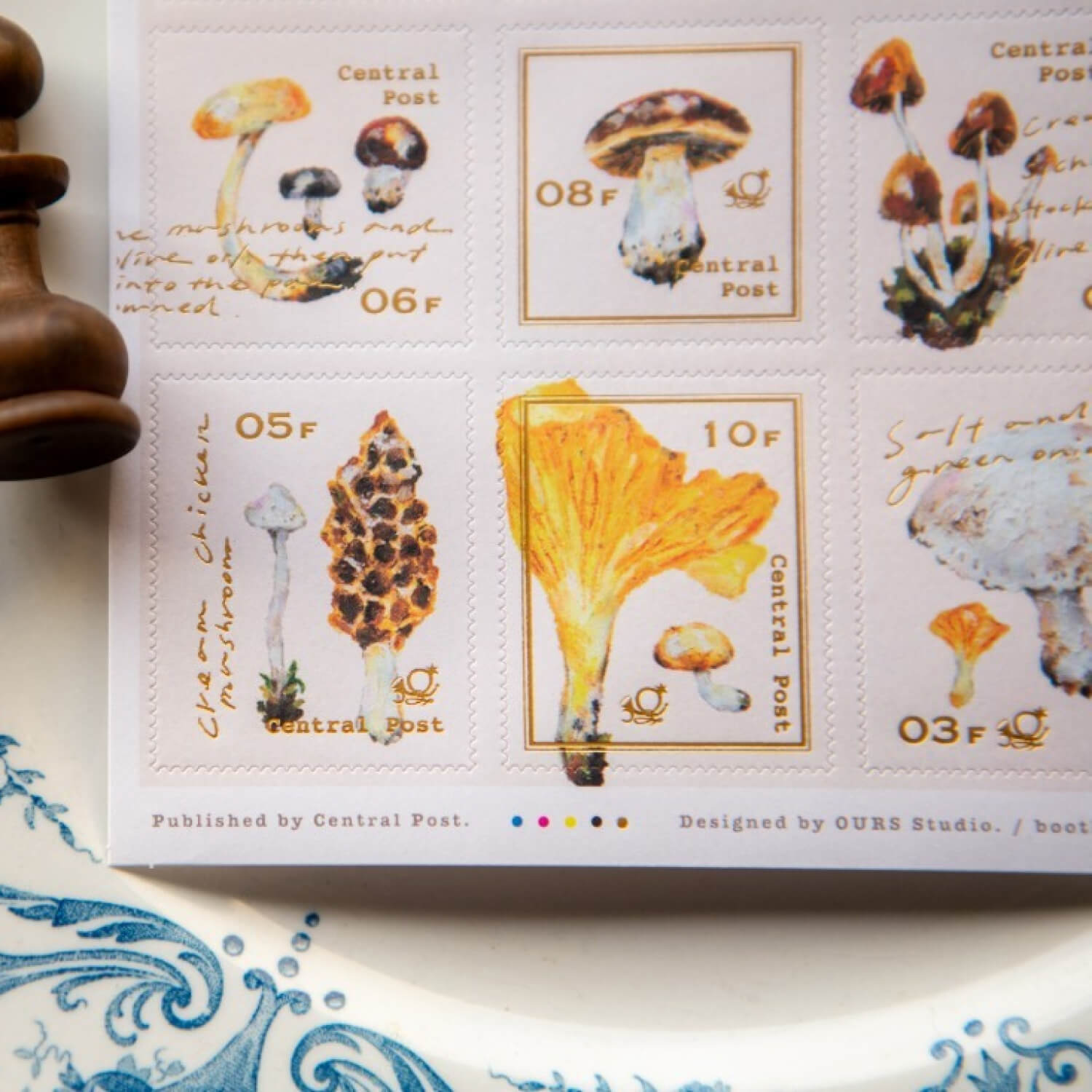 OURS Mushroom Recipe Stamp Sticker