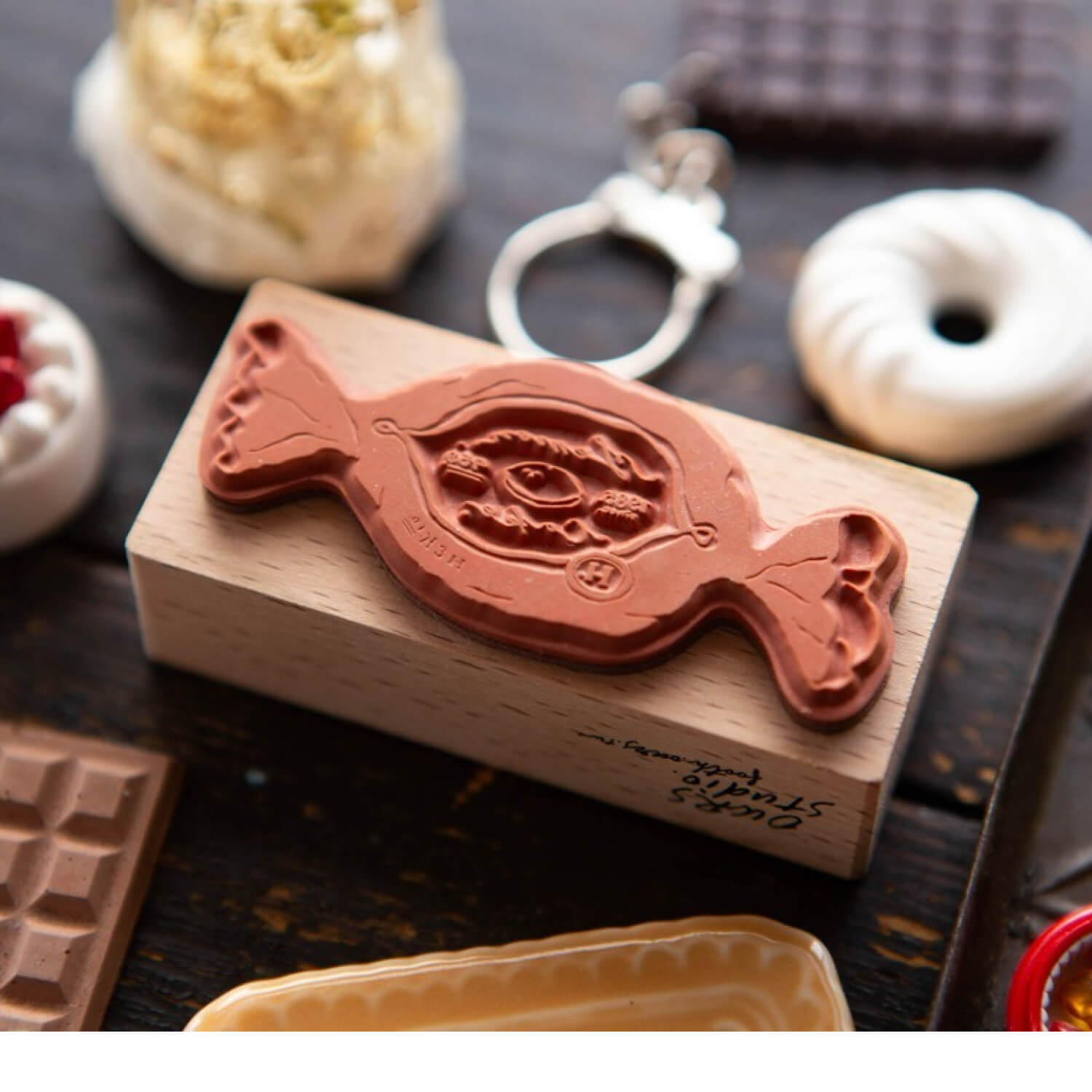 OURS New Lemon Cake Rubber Stamp