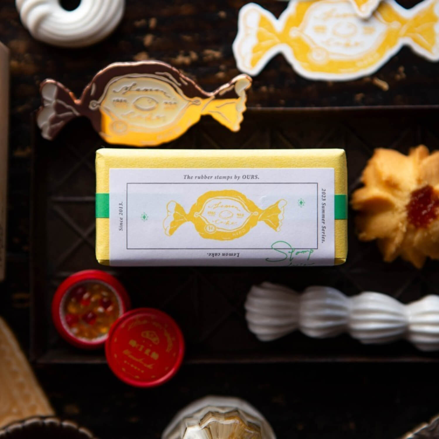 OURS New Lemon Cake Rubber Stamp