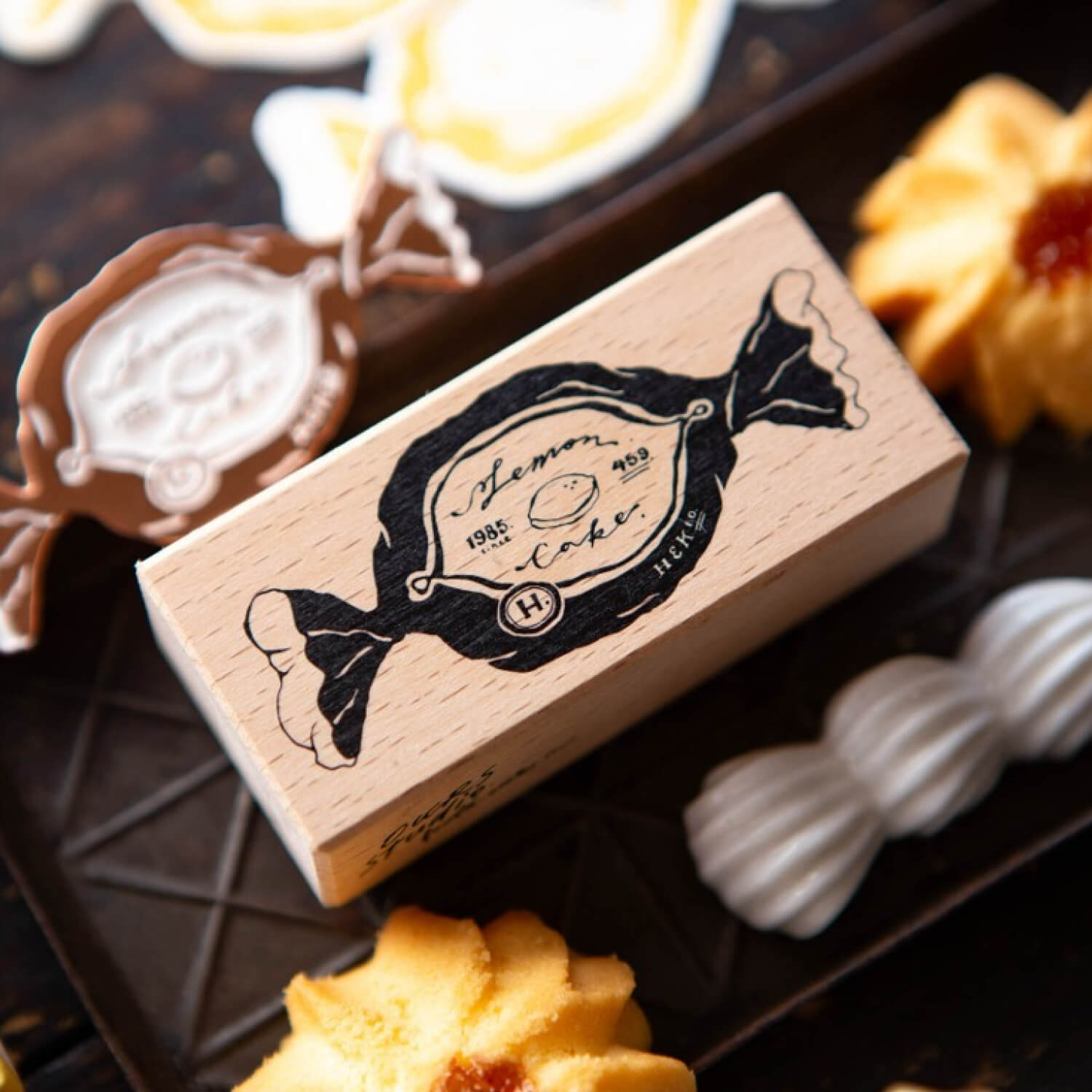 OURS New Lemon Cake Rubber Stamp