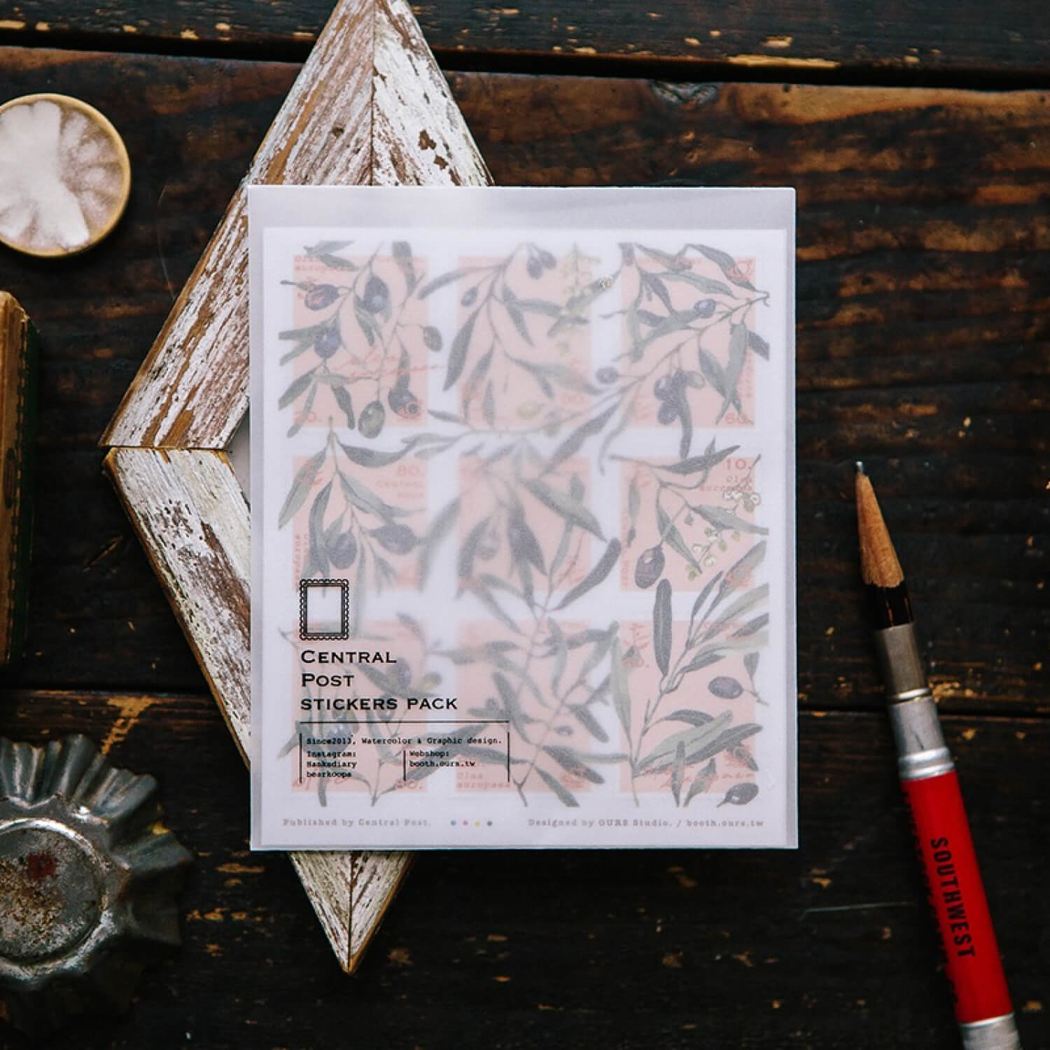 OURS Olive Branches Stamp Sticker