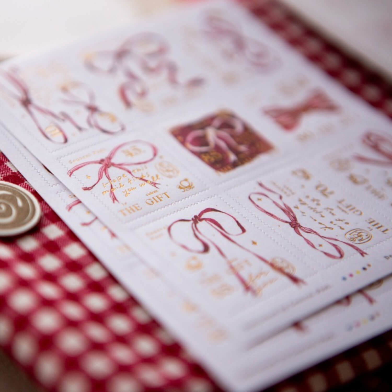OURS Ribbon Bow Stamp Sticker