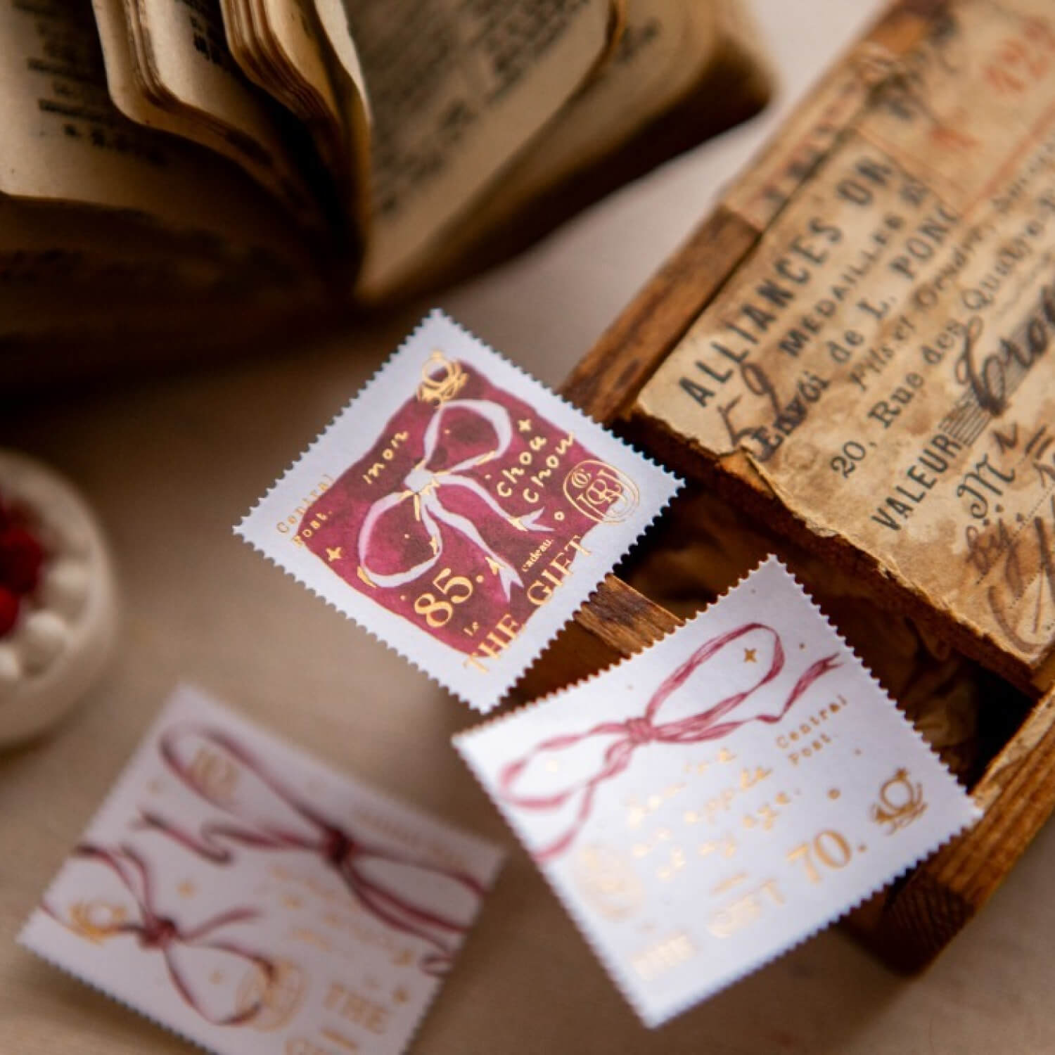 OURS Ribbon Bow Stamp Sticker