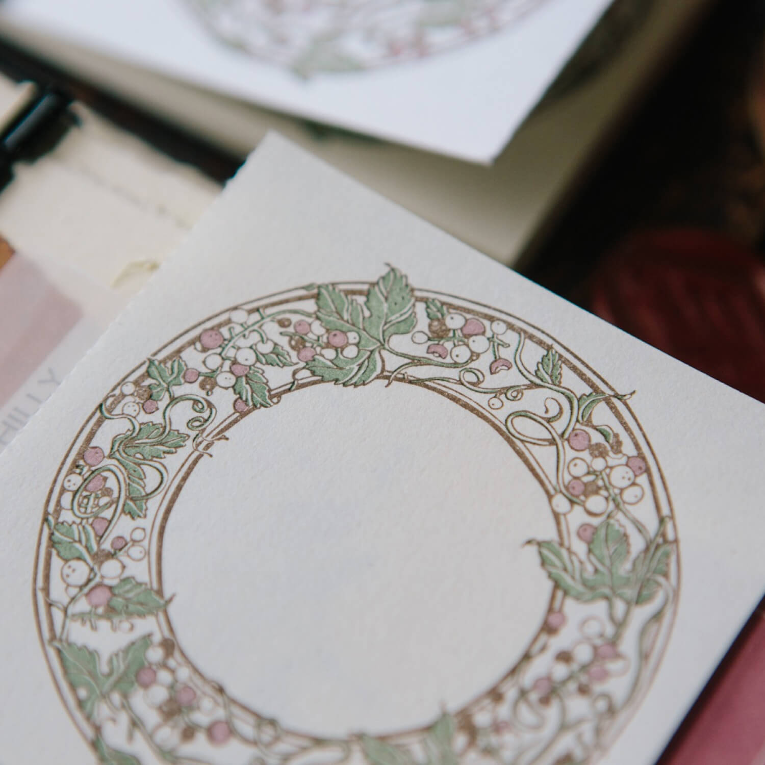 OURS Wild Grape Frame Letterpress Book