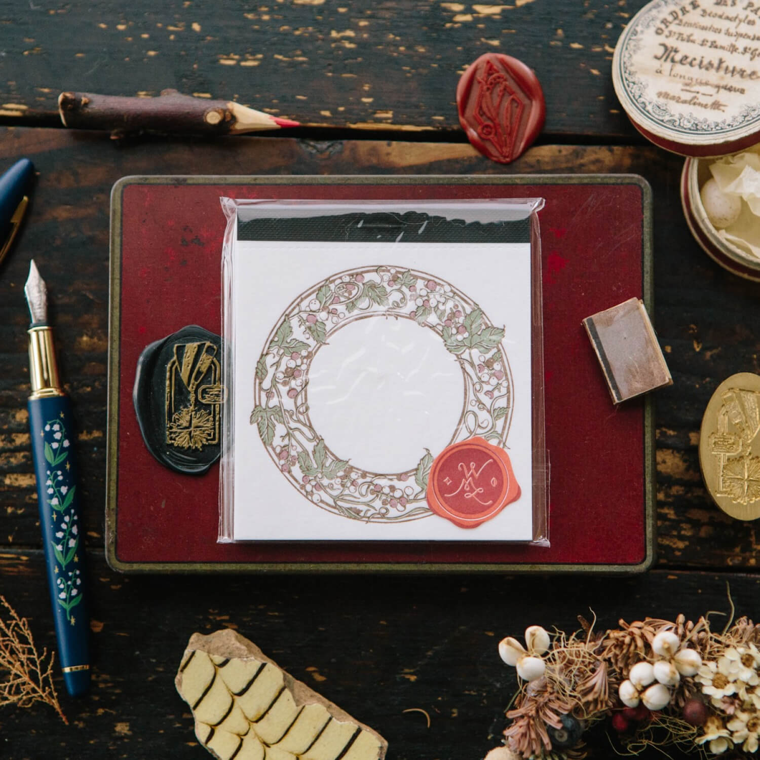 OURS Wild Grape Frame Letterpress Book